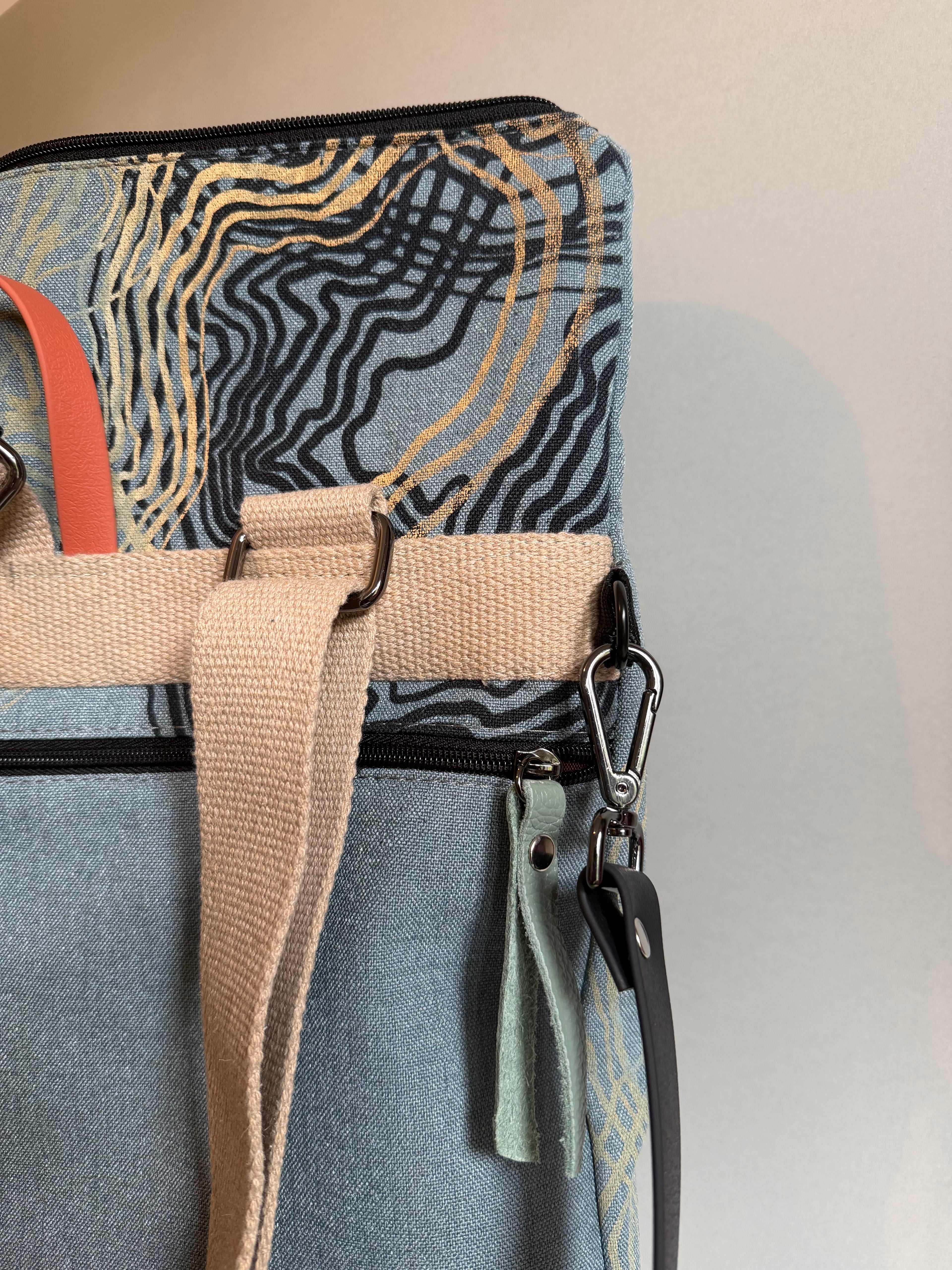 SITOLAB SAGE GREEN SWIRL BACKPACK BAG
