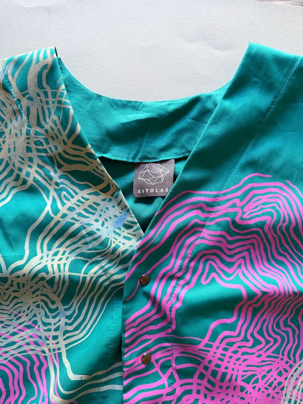 SITOLAB TURQUOISE MINI SWIRL SHIRT II
