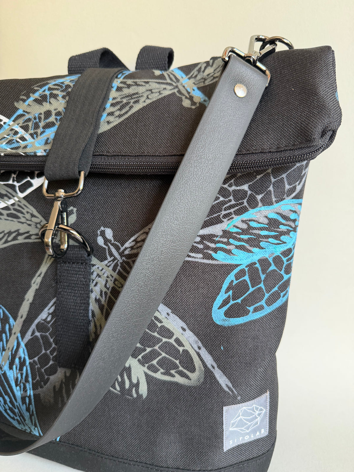 SITOLAB BLACK DRAGONFLY MOTH BACKPACK BAG