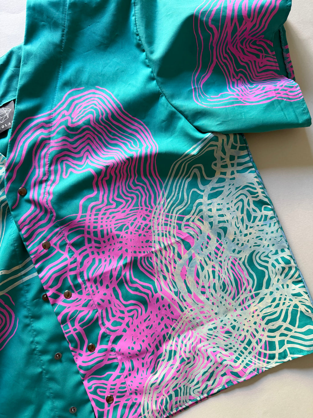 SITOLAB TURQUOISE MINI SWIRL SHIRT II