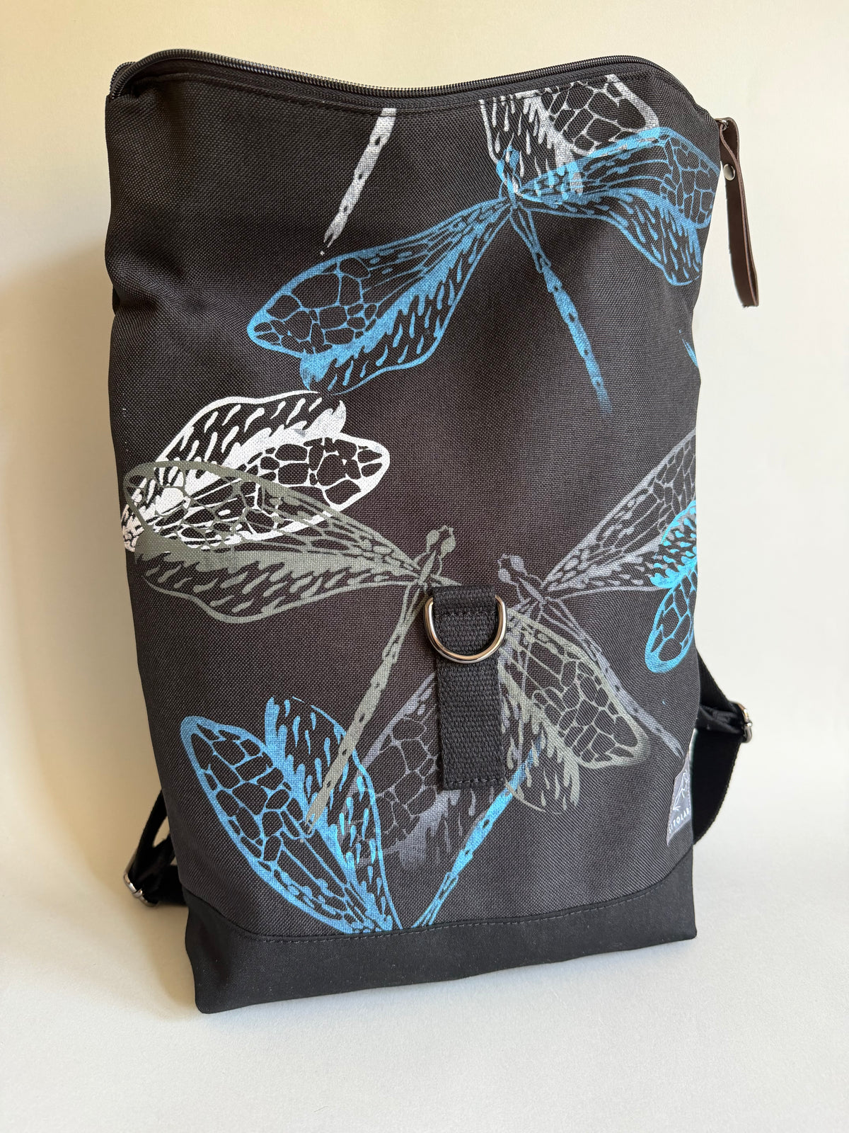 SITOLAB BLACK DRAGONFLY MOTH BACKPACK BAG