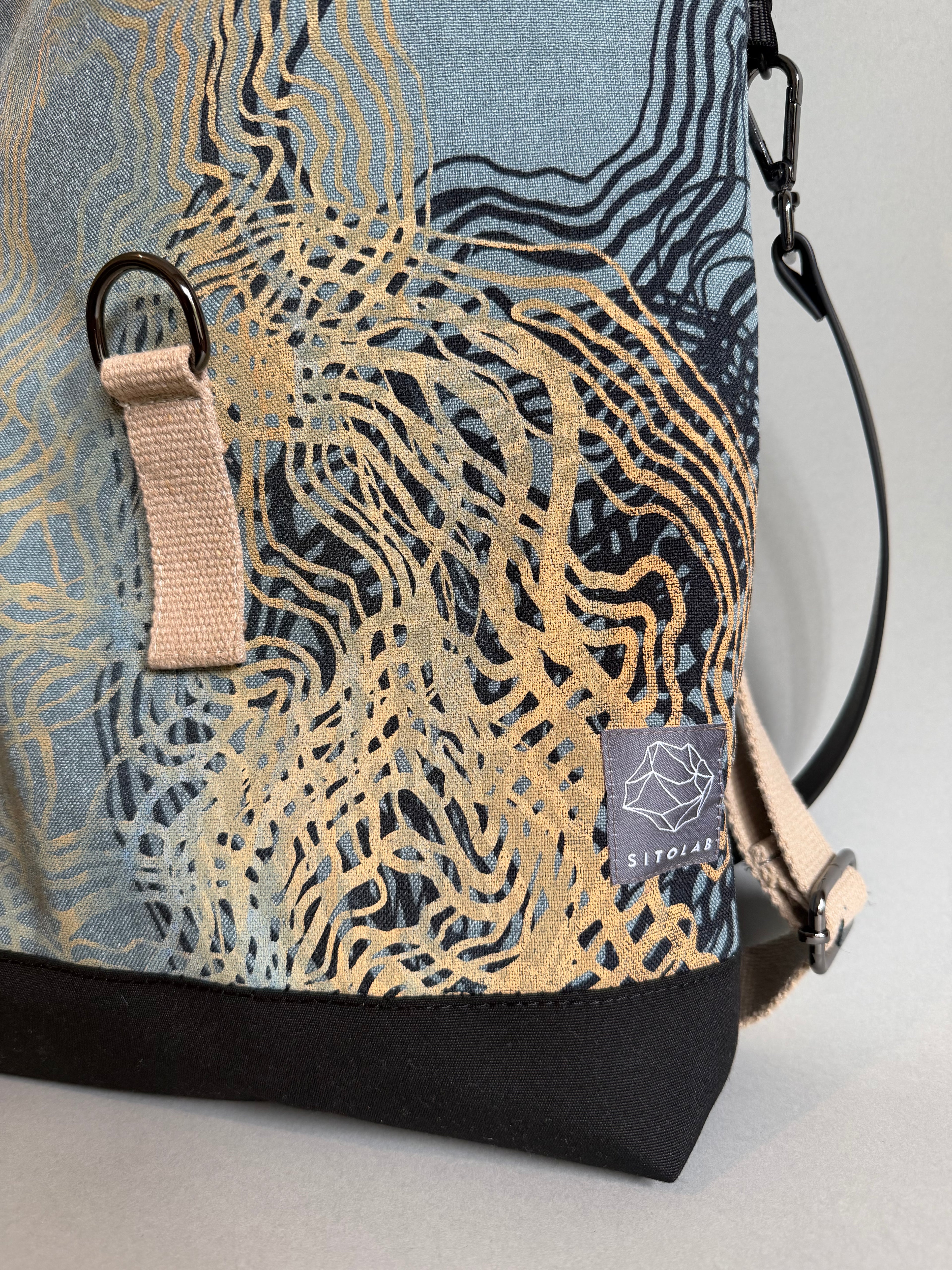 SITOLAB SAGE GREEN SWIRL BACKPACK BAG