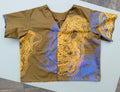 SITOLAB MUSTARD SWIRL PRINT MINI SHIRT