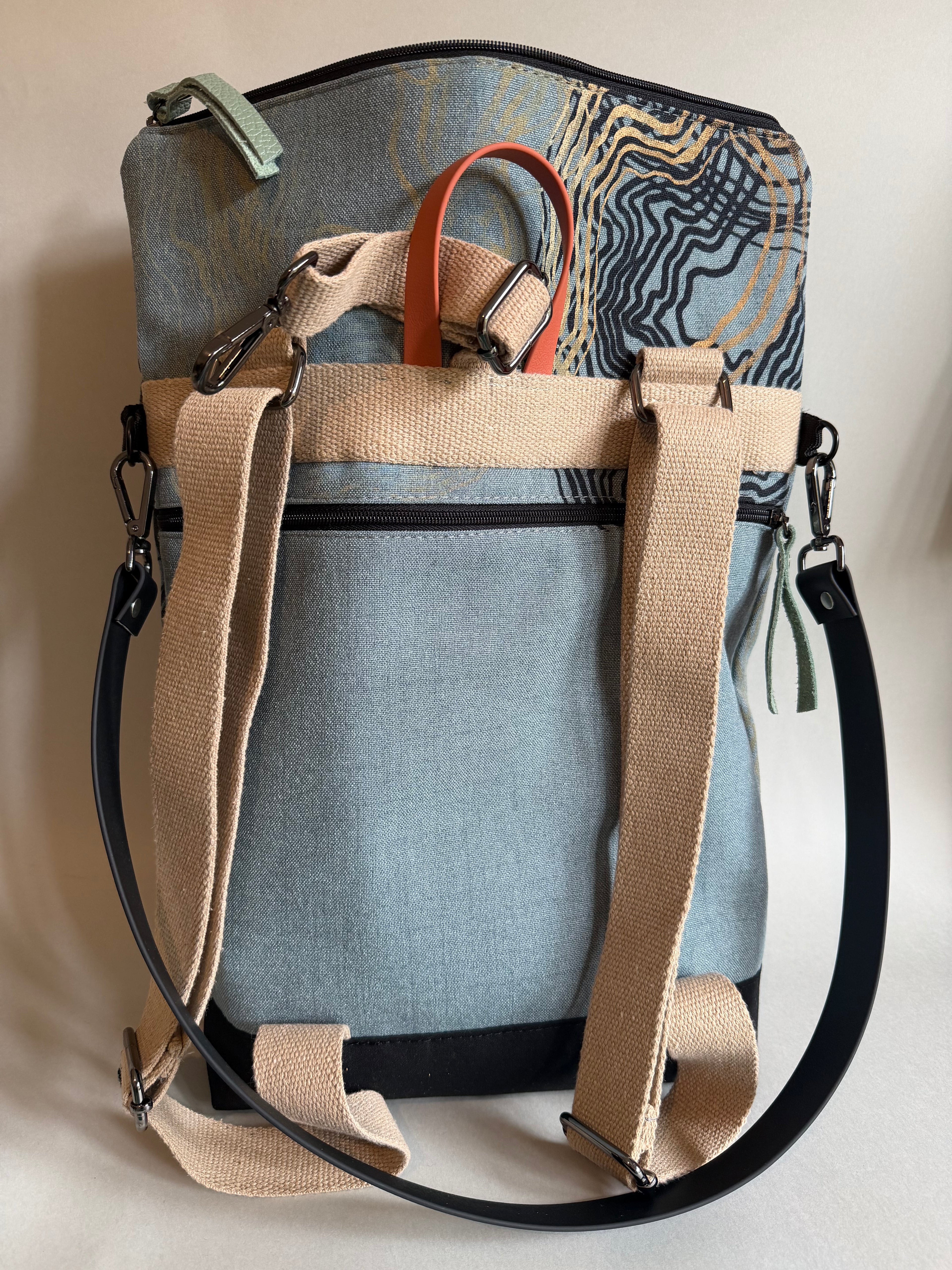 SITOLAB SAGE GREEN SWIRL BACKPACK BAG