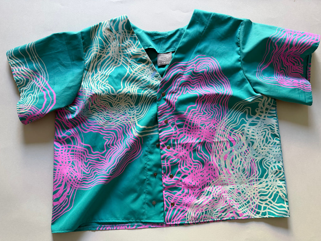 SITOLAB TURQUOISE MINI SWIRL SHIRT II