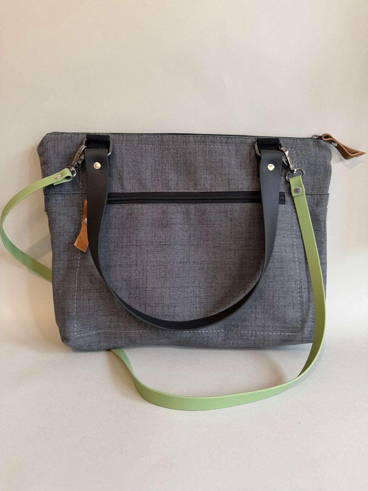 SITOLAB GRAY BAG WITH DRAGONFLY PRINT