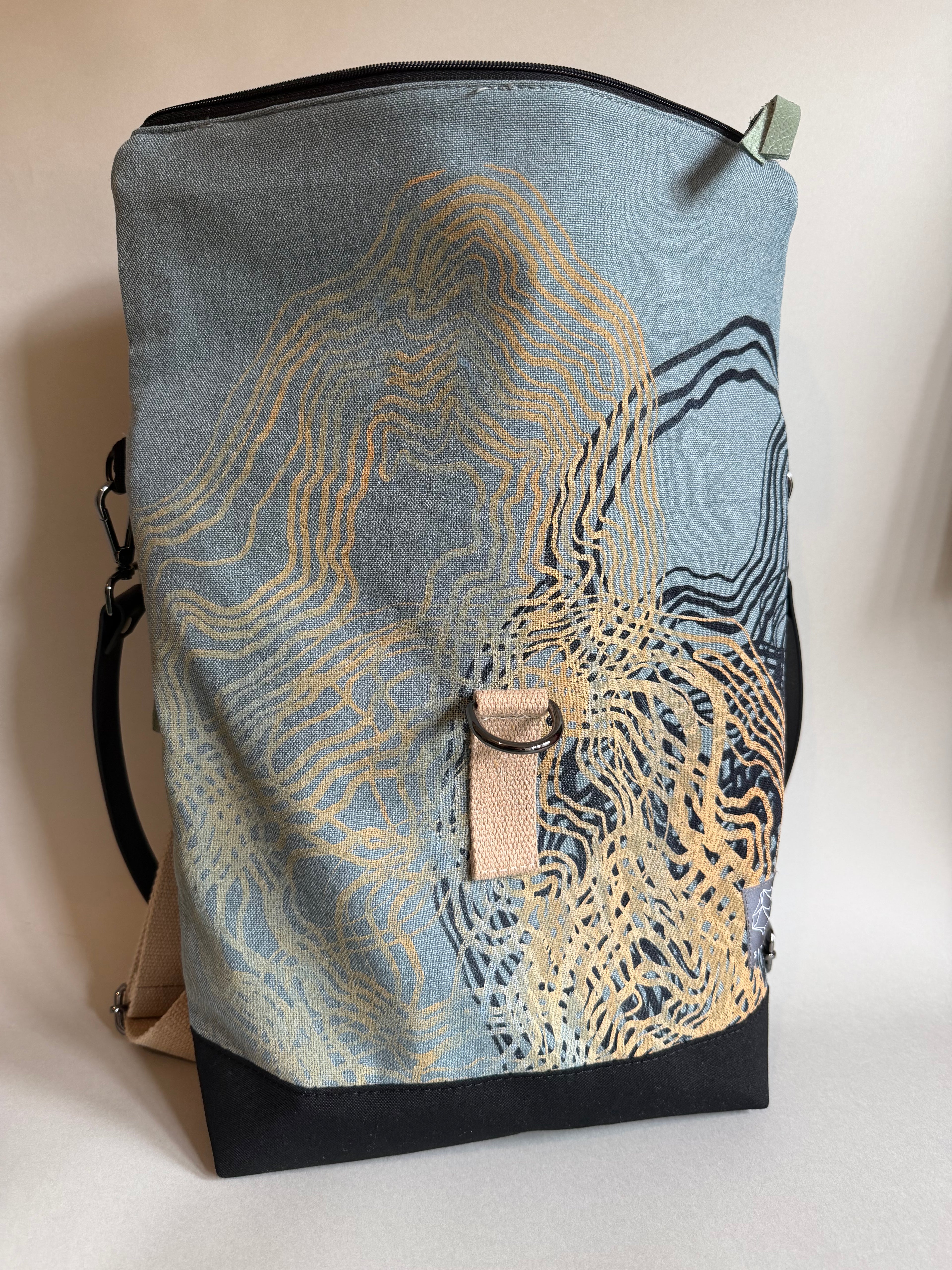 SITOLAB SAGE GREEN SWIRL BACKPACK BAG
