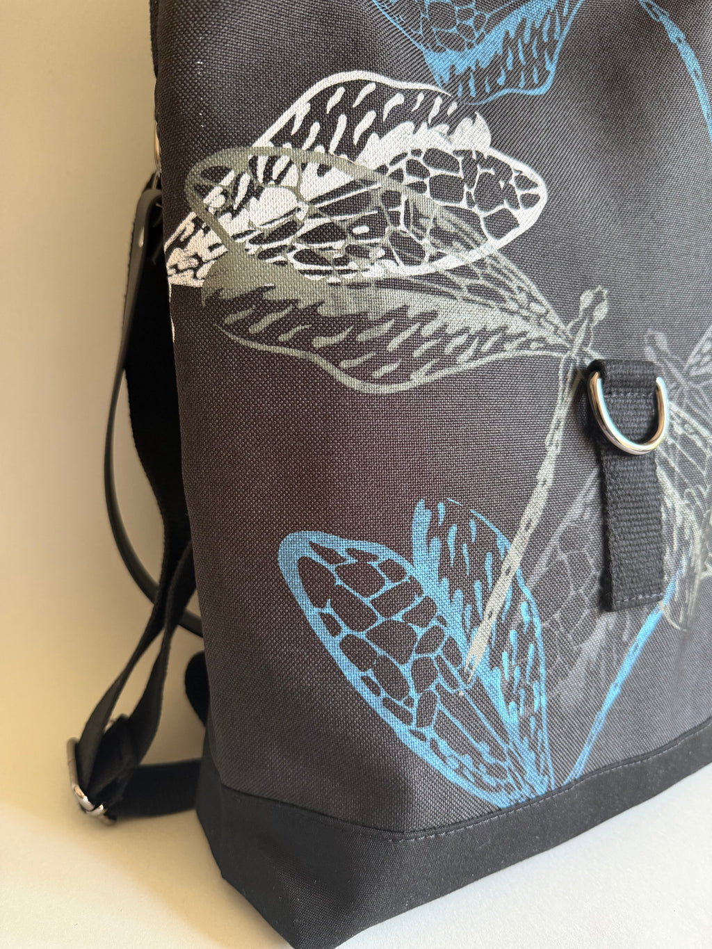 SITOLAB BLACK DRAGONFLY MOTH BACKPACK BAG