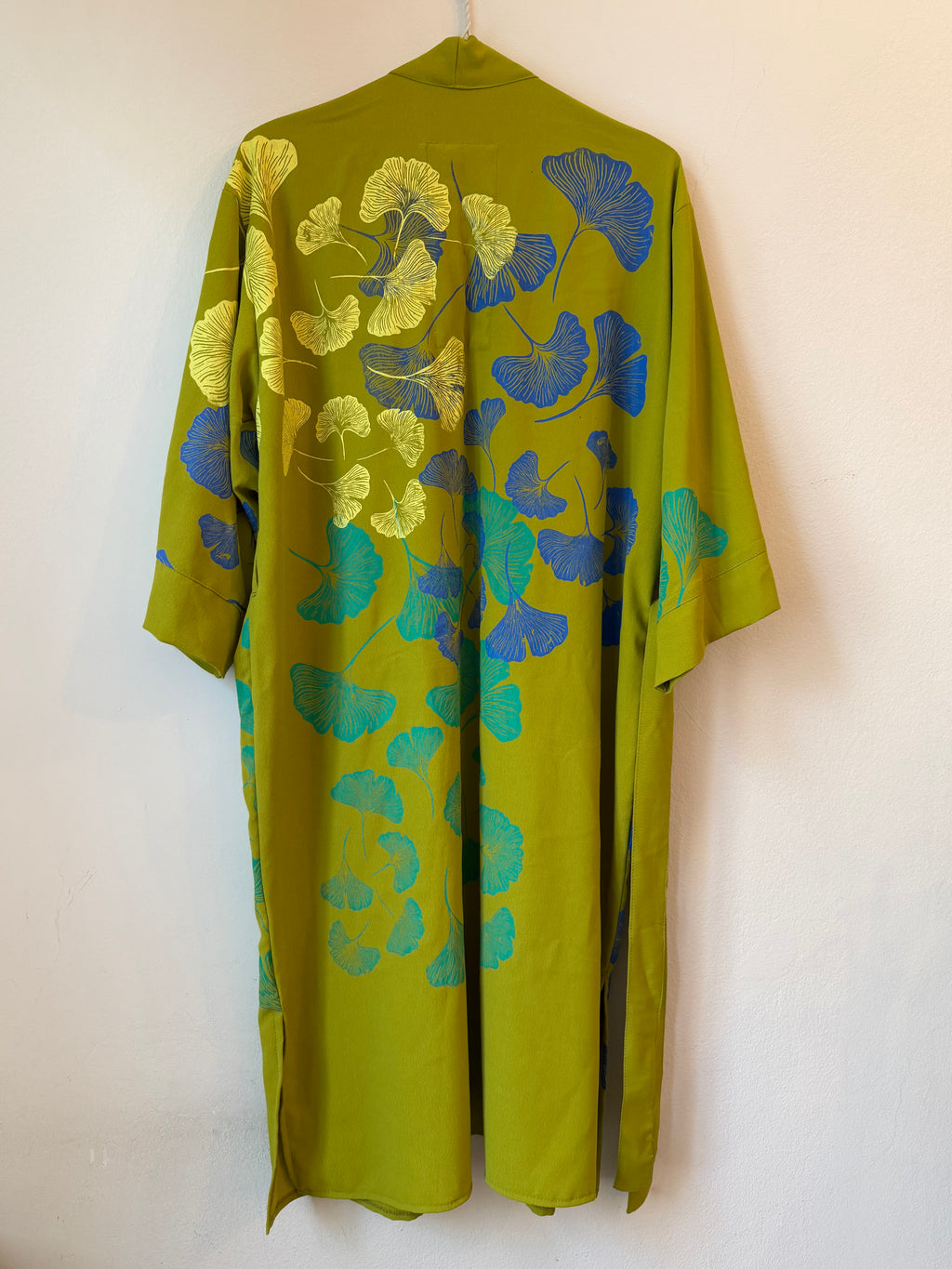 SITOLAB KIWI KIMONO WITH GINKO PRINT