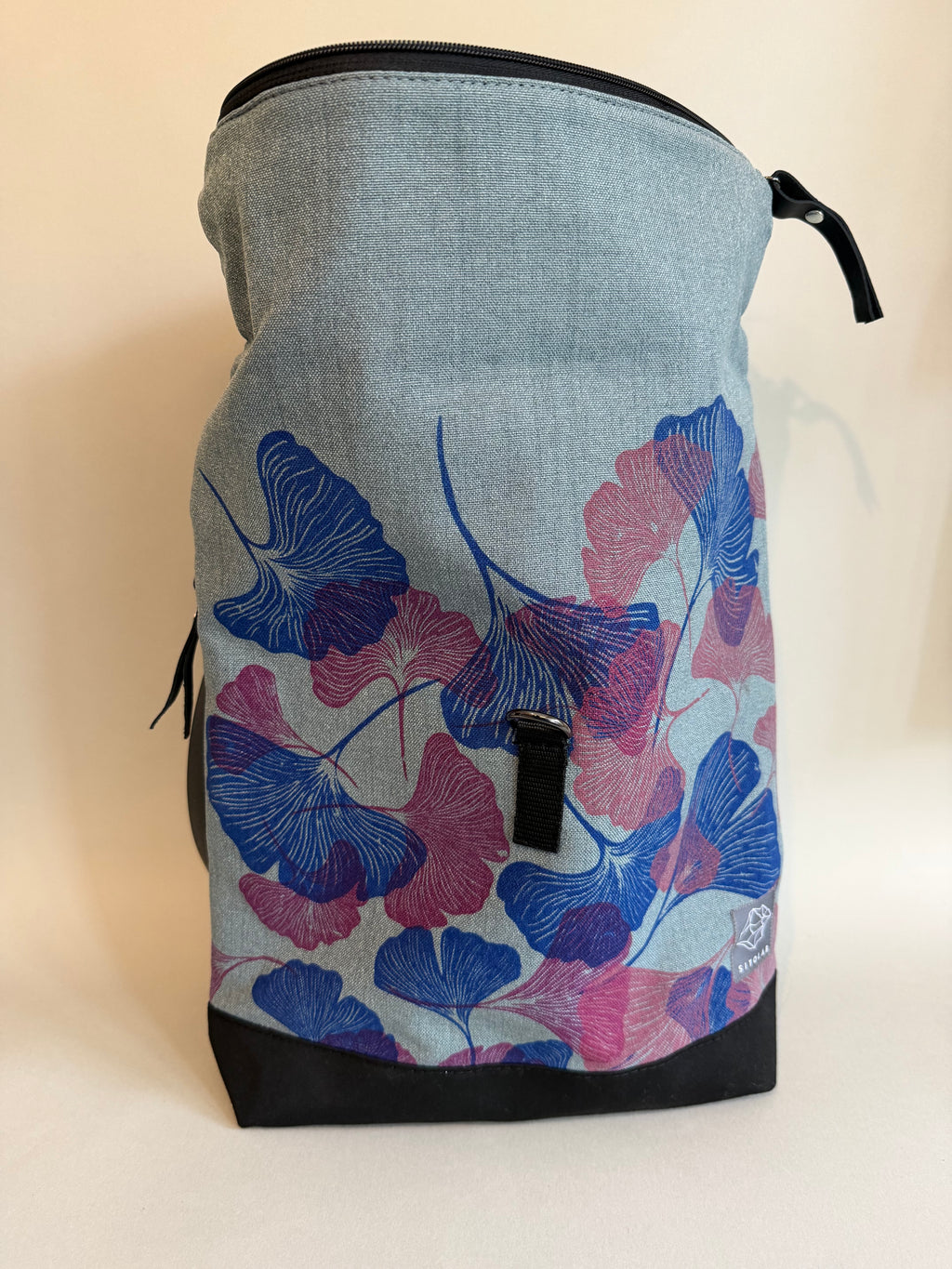 SITOLAB SAGE GREEN PINK GINKO BACKPACK BAG