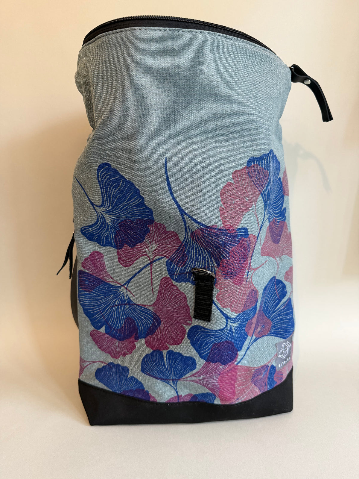 SITOLAB SAGE GREEN PINK GINKO BACKPACK BAG