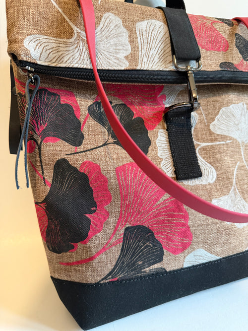 SITOLAB BEIGE BACKPACK RED BLACK GRAY GINKO PRINT