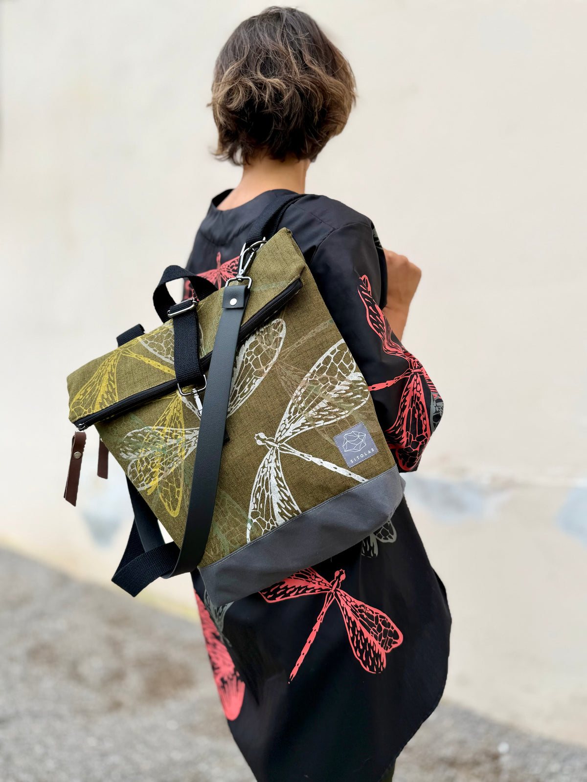 SITOLAB GREEN DRAGONFLY BACKPACK BAG