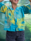 SITOLAB TURQUOISE SWIRL MINI SHIRT