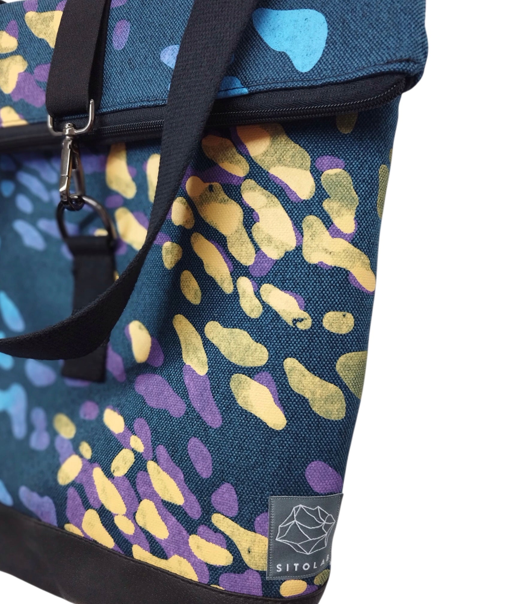 SITOLAB BLUE FRECKLE PRINT BACKPACK