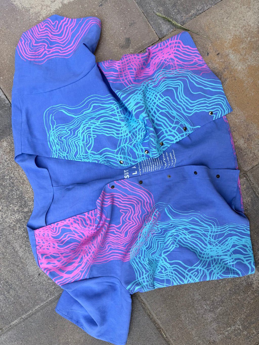 SITOLAB VIOLET SWIRL MINI SHIRT