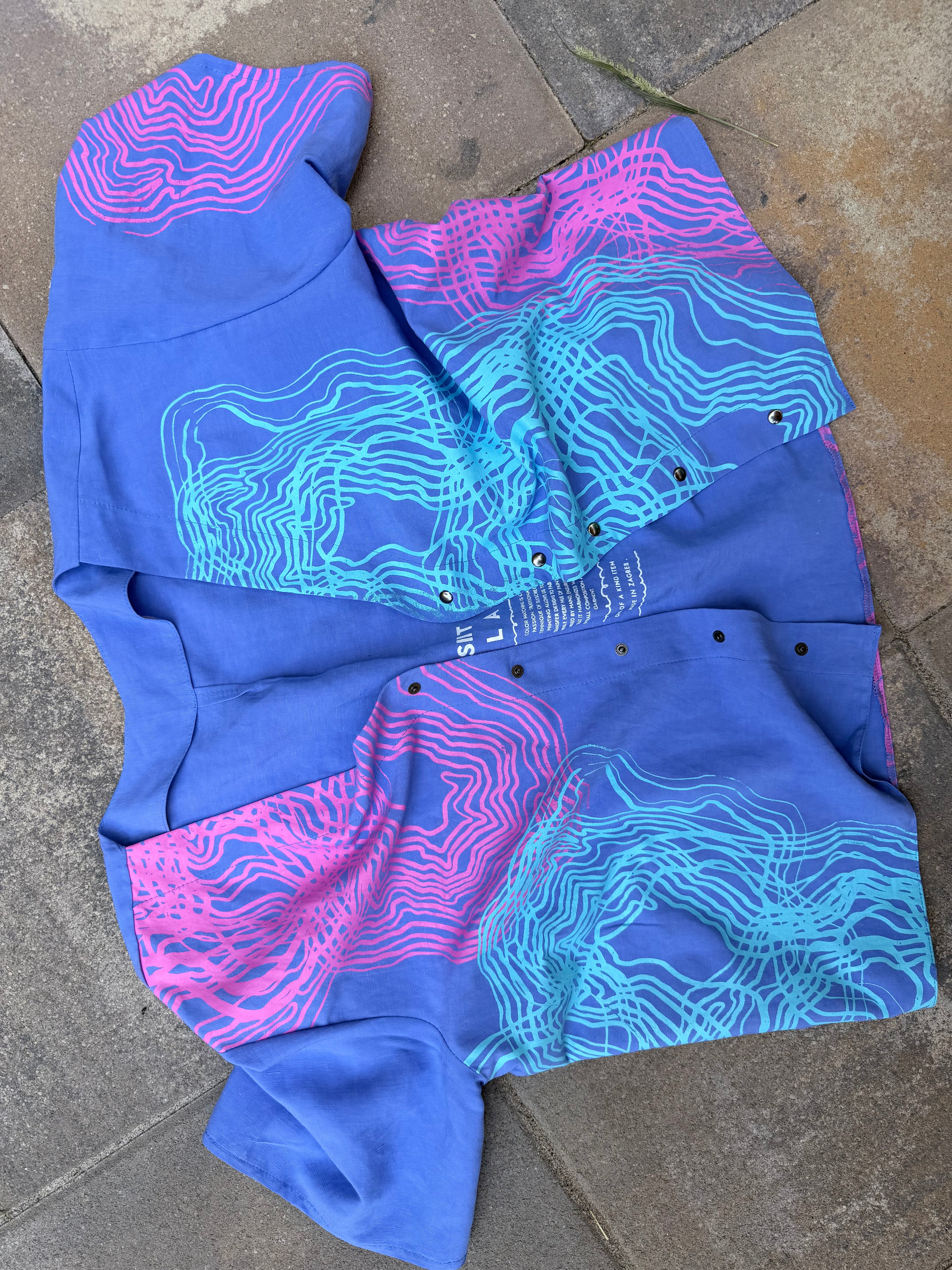 SITOLAB VIOLET SWIRL MINI SHIRT