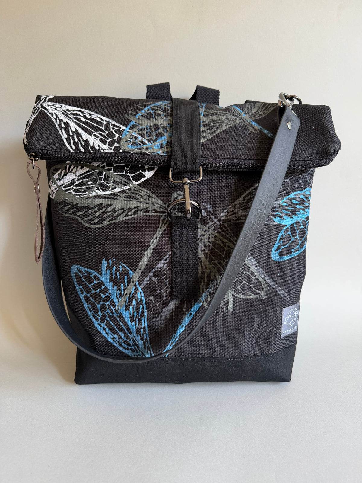 SITOLAB BLACK DRAGONFLY MOTH BACKPACK BAG