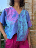 SITOLAB VIOLET SWIRL MINI SHIRT