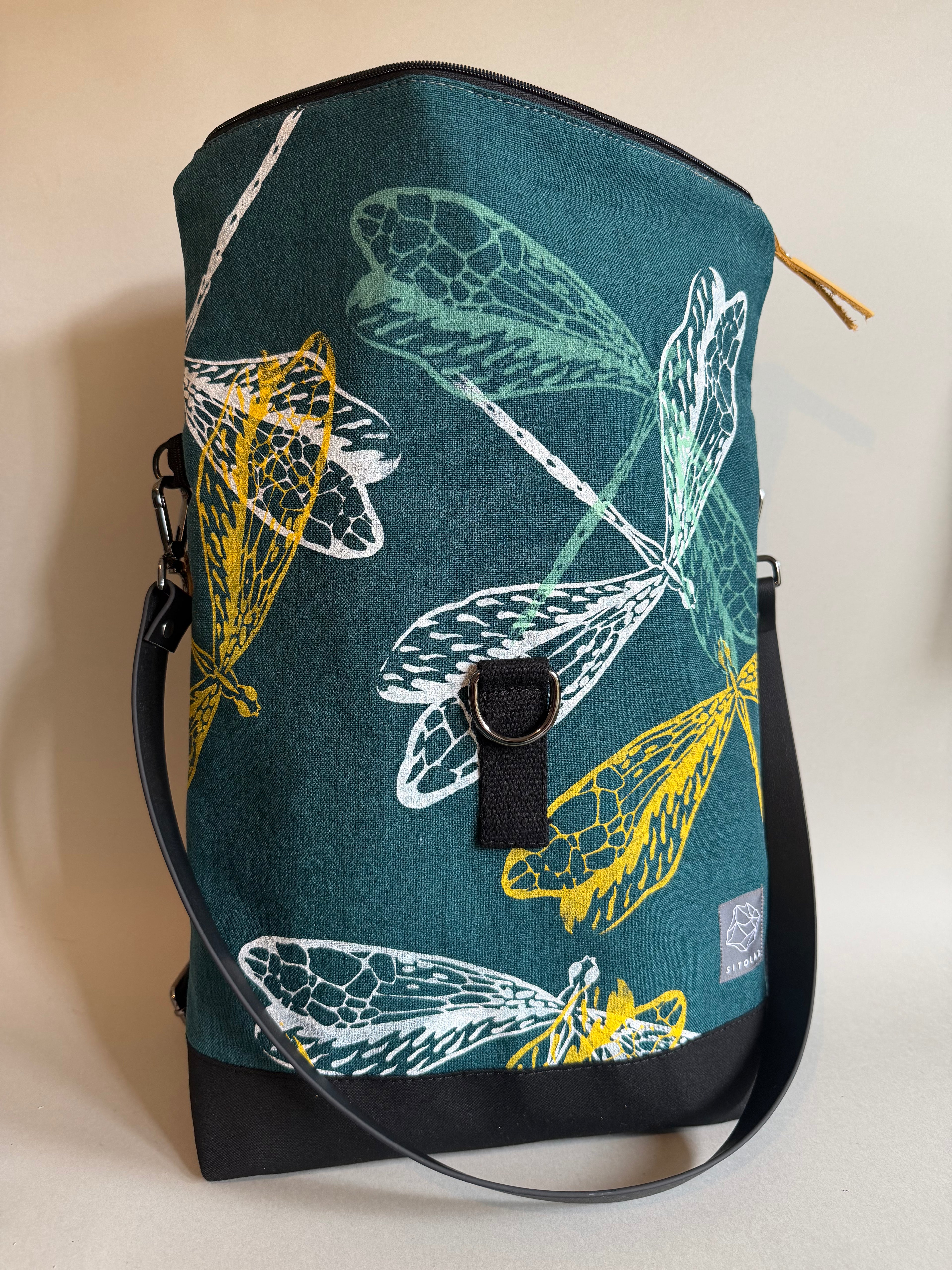SITOLAB MIDNIGHT GREEN DRAGONFLY BACKPACK BAG