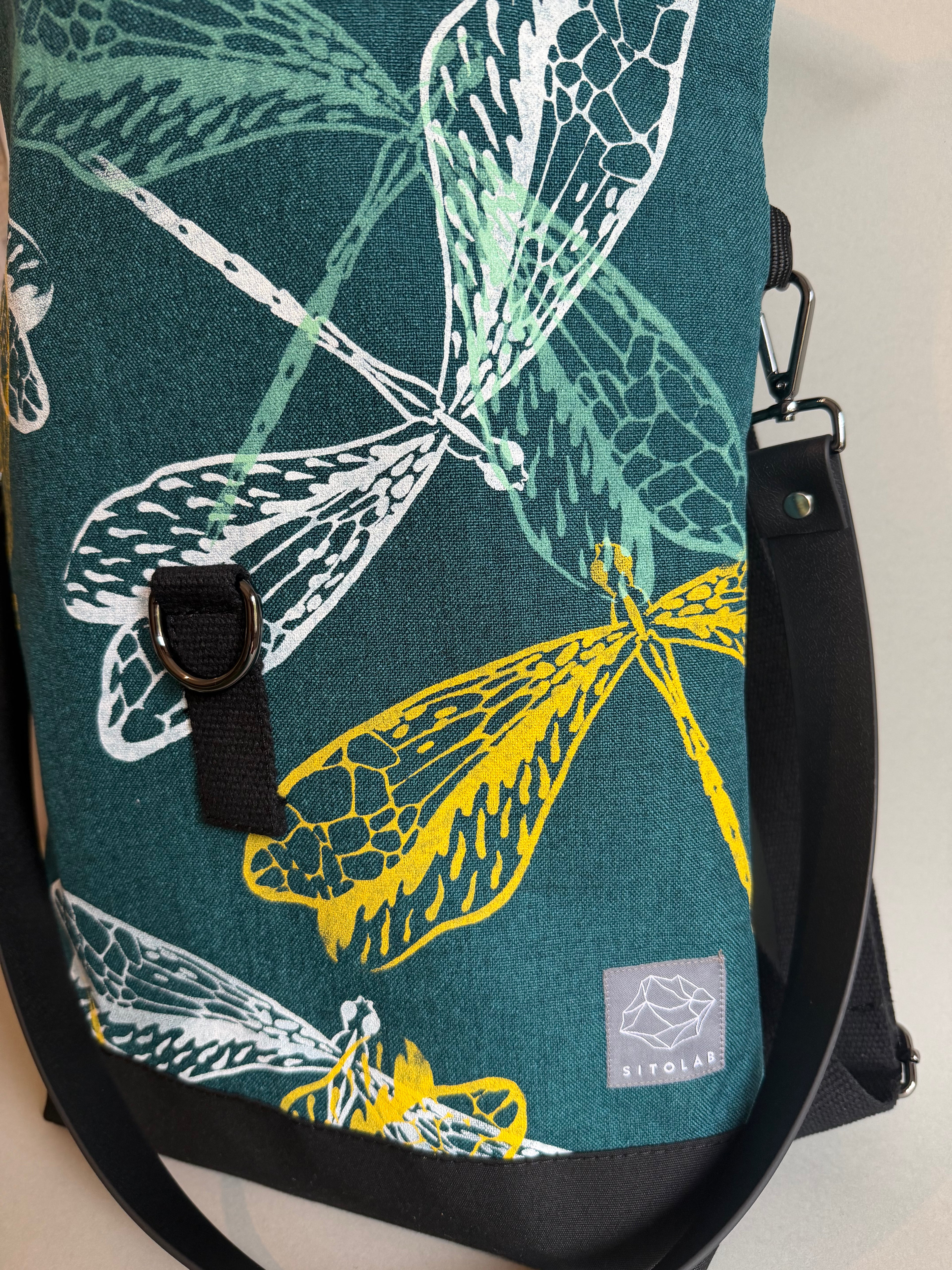 SITOLAB MIDNIGHT GREEN DRAGONFLY BACKPACK BAG
