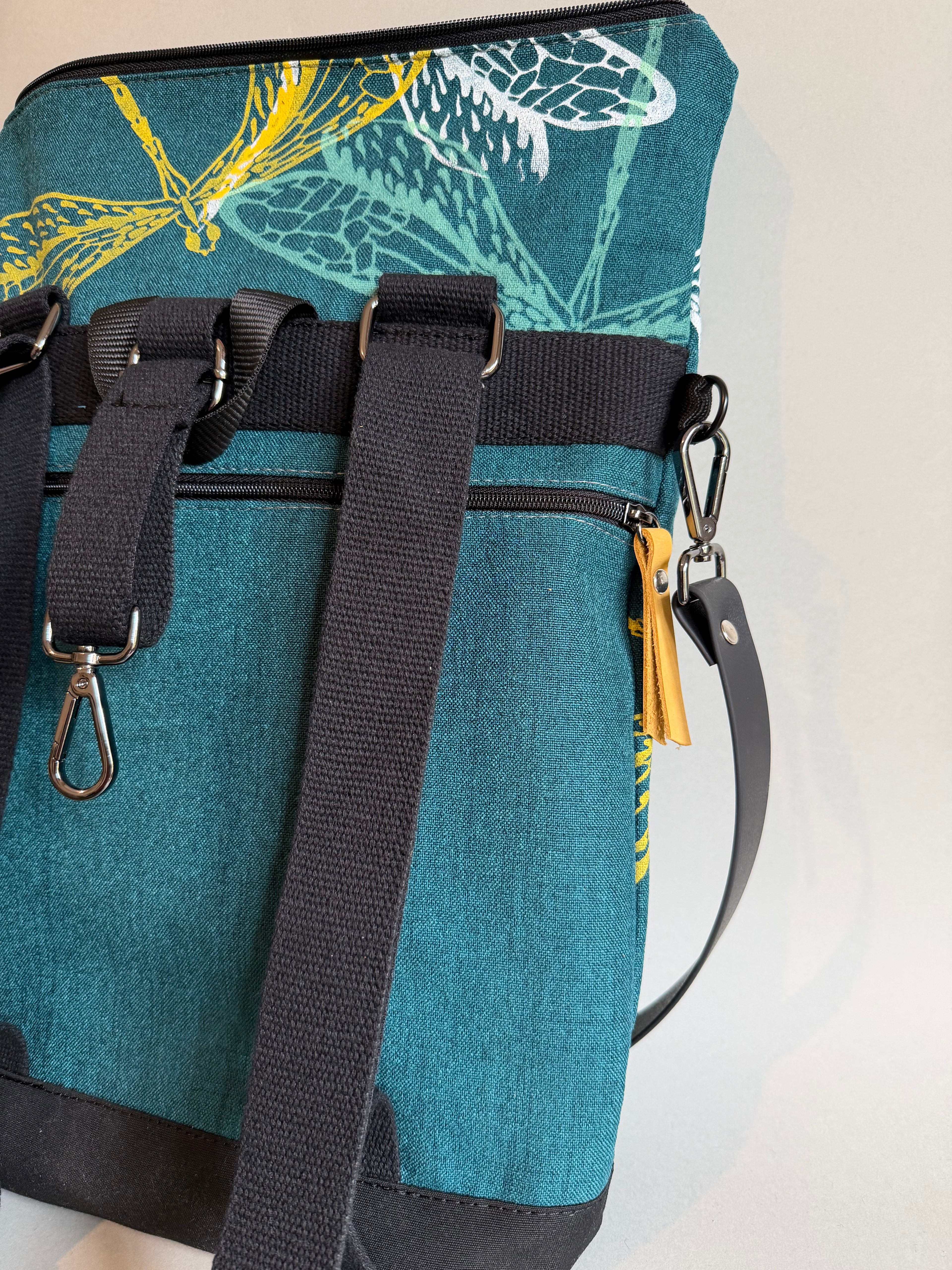 SITOLAB MIDNIGHT GREEN DRAGONFLY BACKPACK BAG