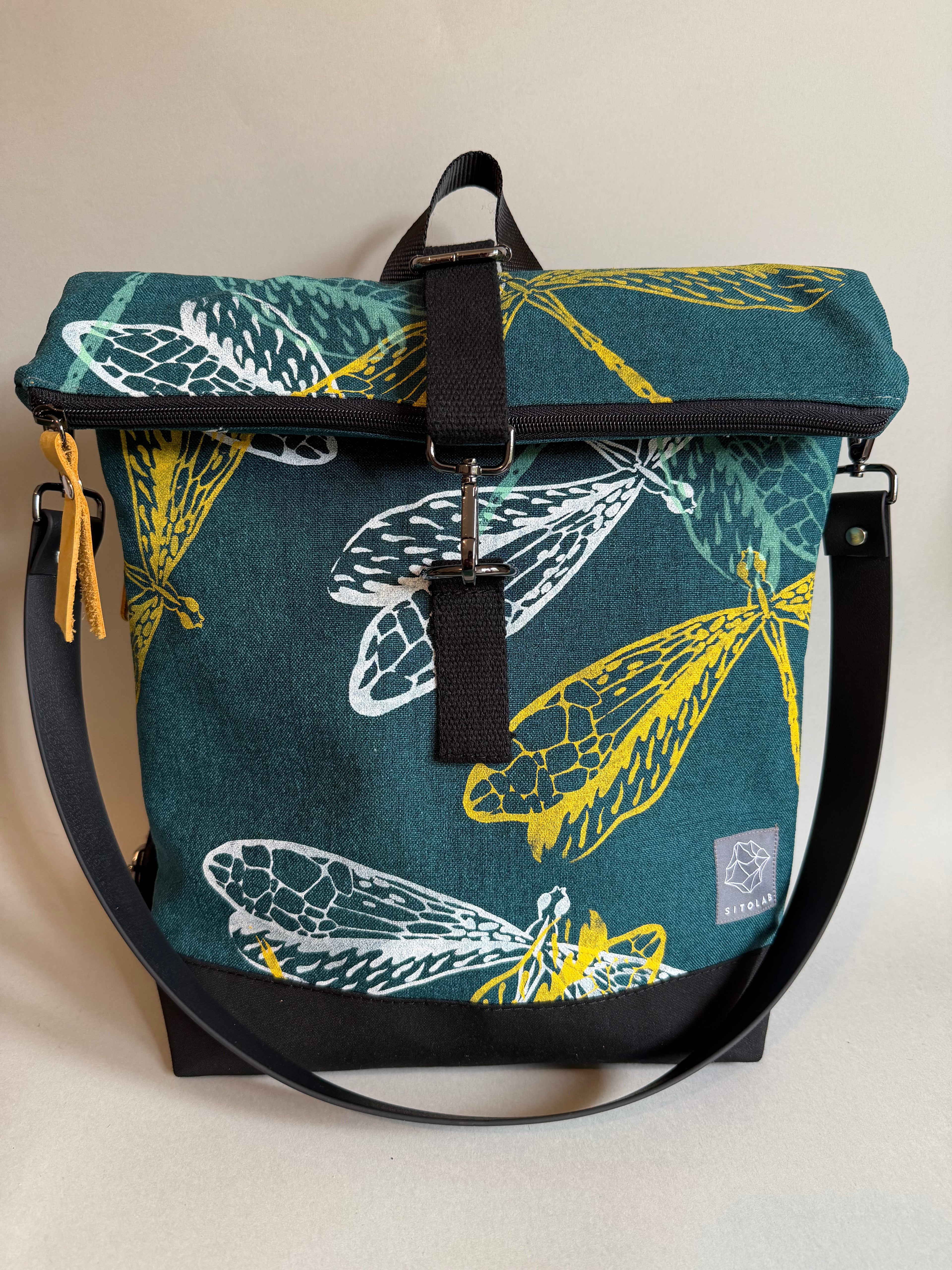 SITOLAB MIDNIGHT GREEN DRAGONFLY BACKPACK BAG