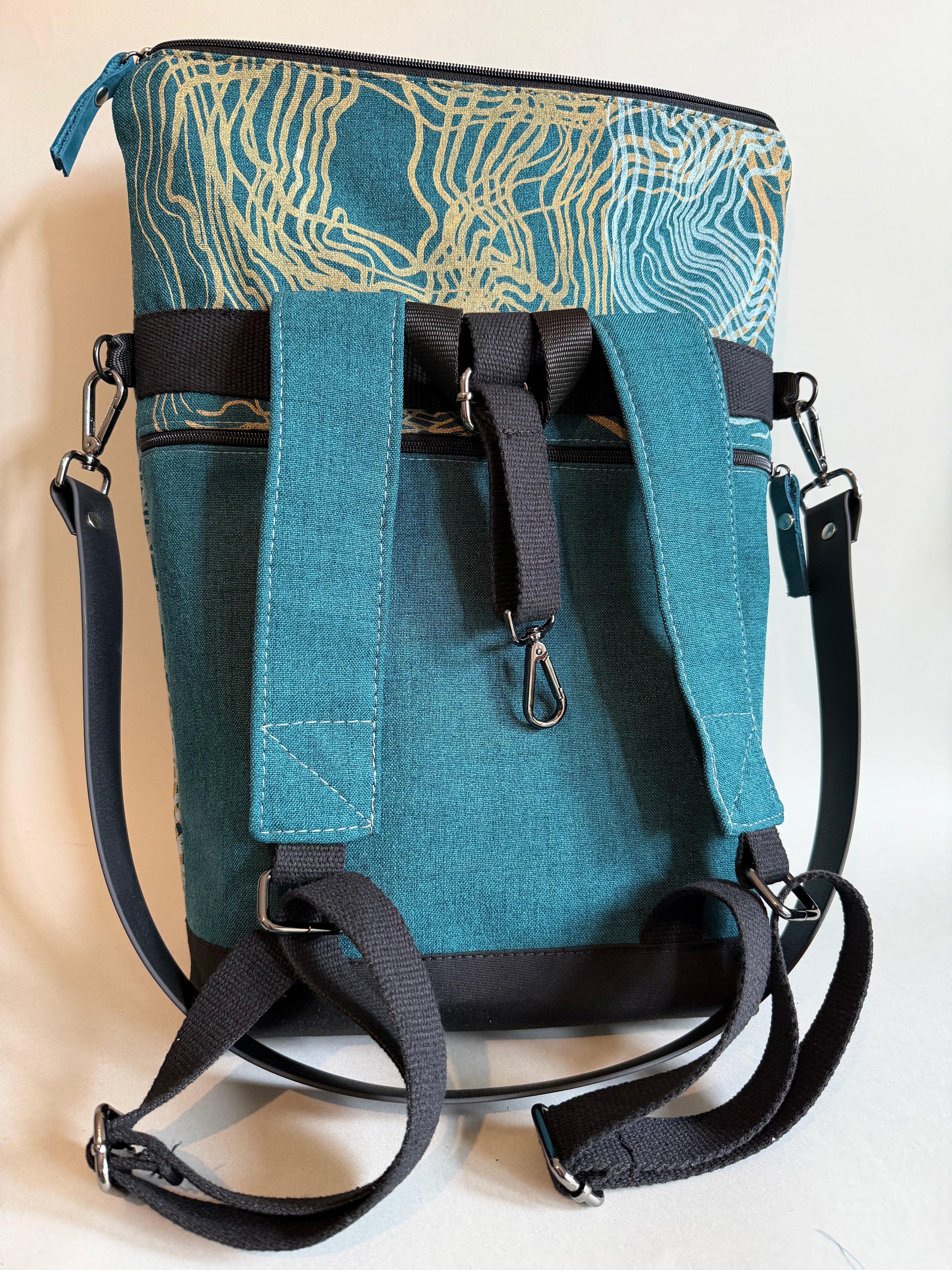 SITOLAB MIDNIGHT GREEN SWIRL BACKPACK BAG