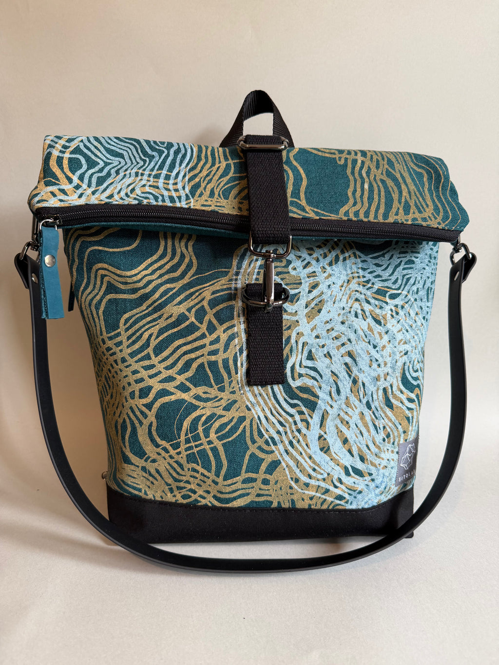 SITOLAB MIDNIGHT GREEN SWIRL BACKPACK BAG
