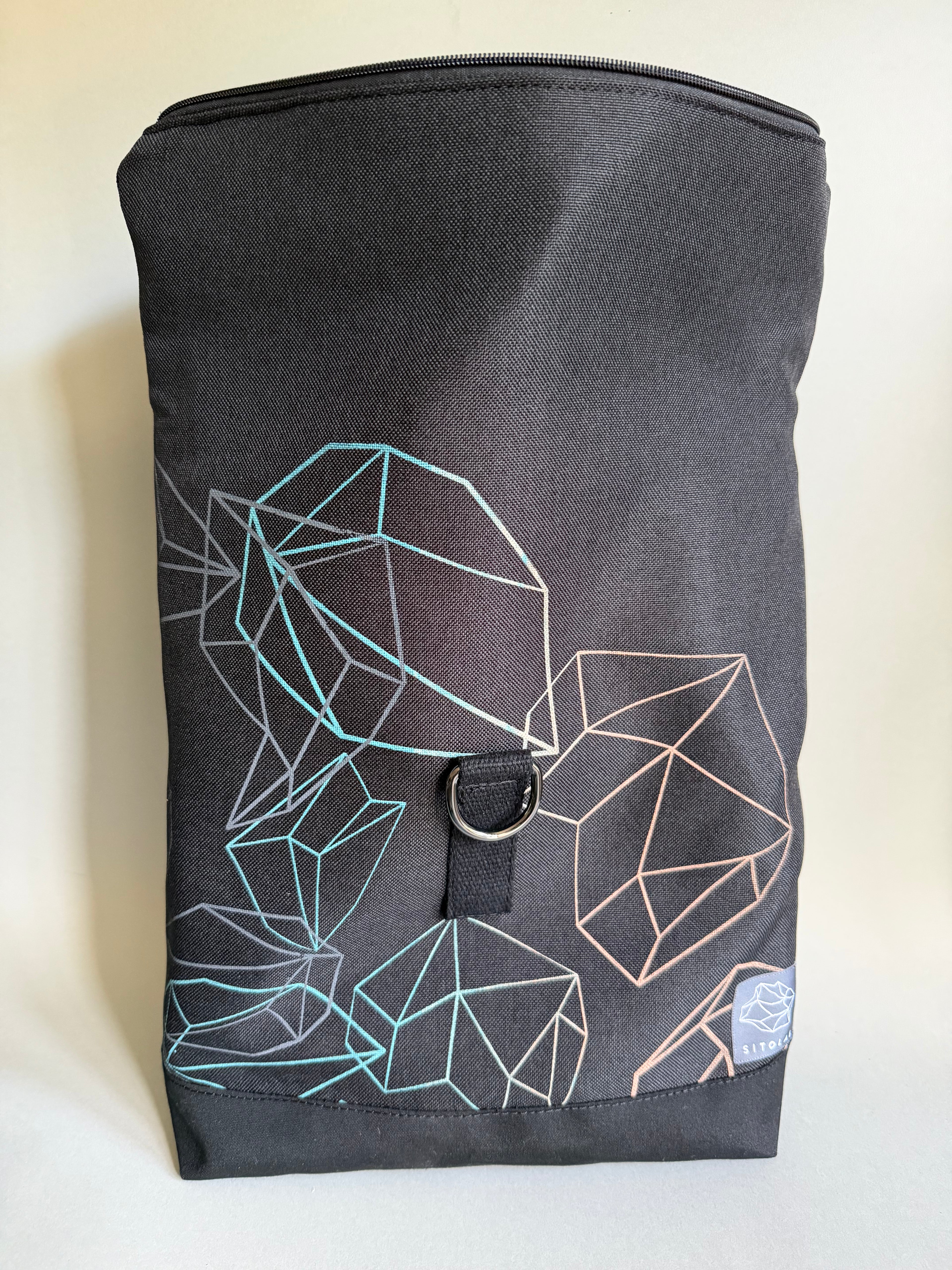 SITOLAB BLACK GEOMETRY BACKPACK