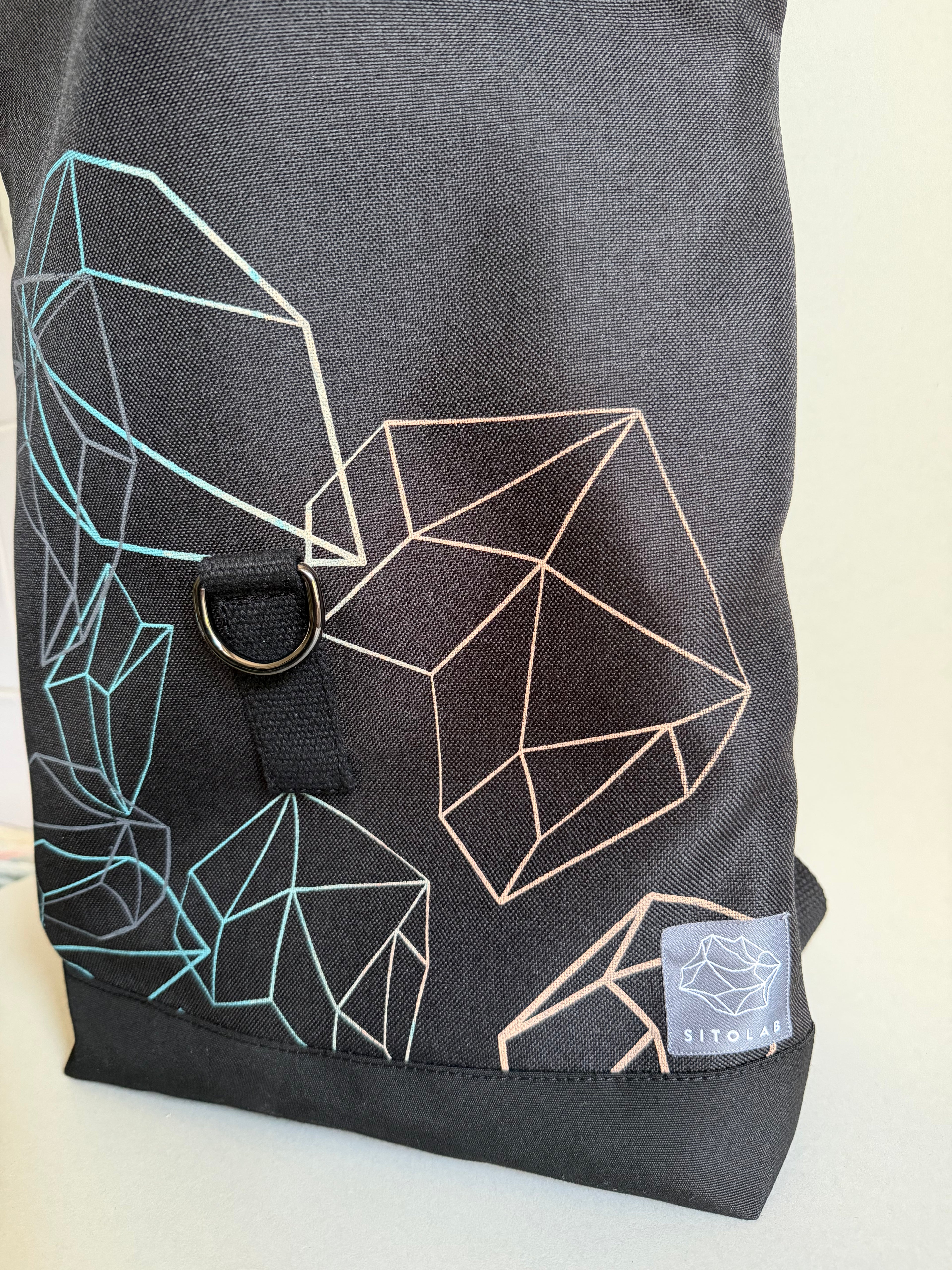 SITOLAB BLACK GEOMETRY BACKPACK