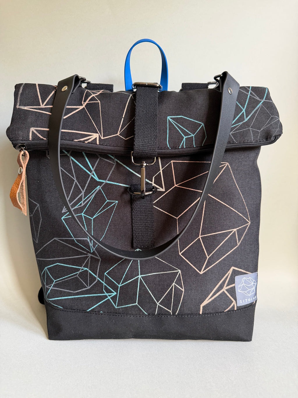 SITOLAB BLACK GEOMETRY BACKPACK