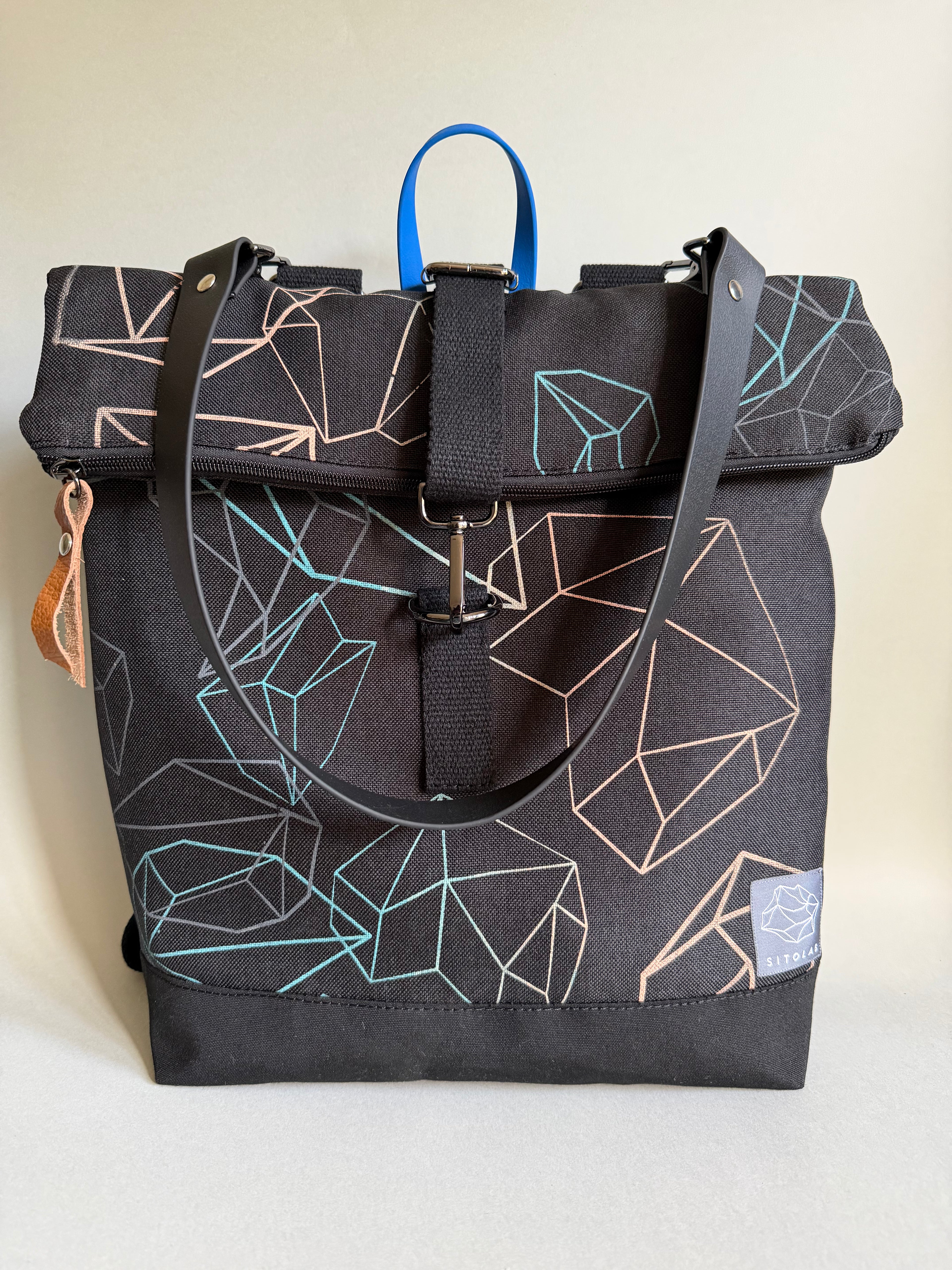 SITOLAB BLACK GEOMETRY BACKPACK