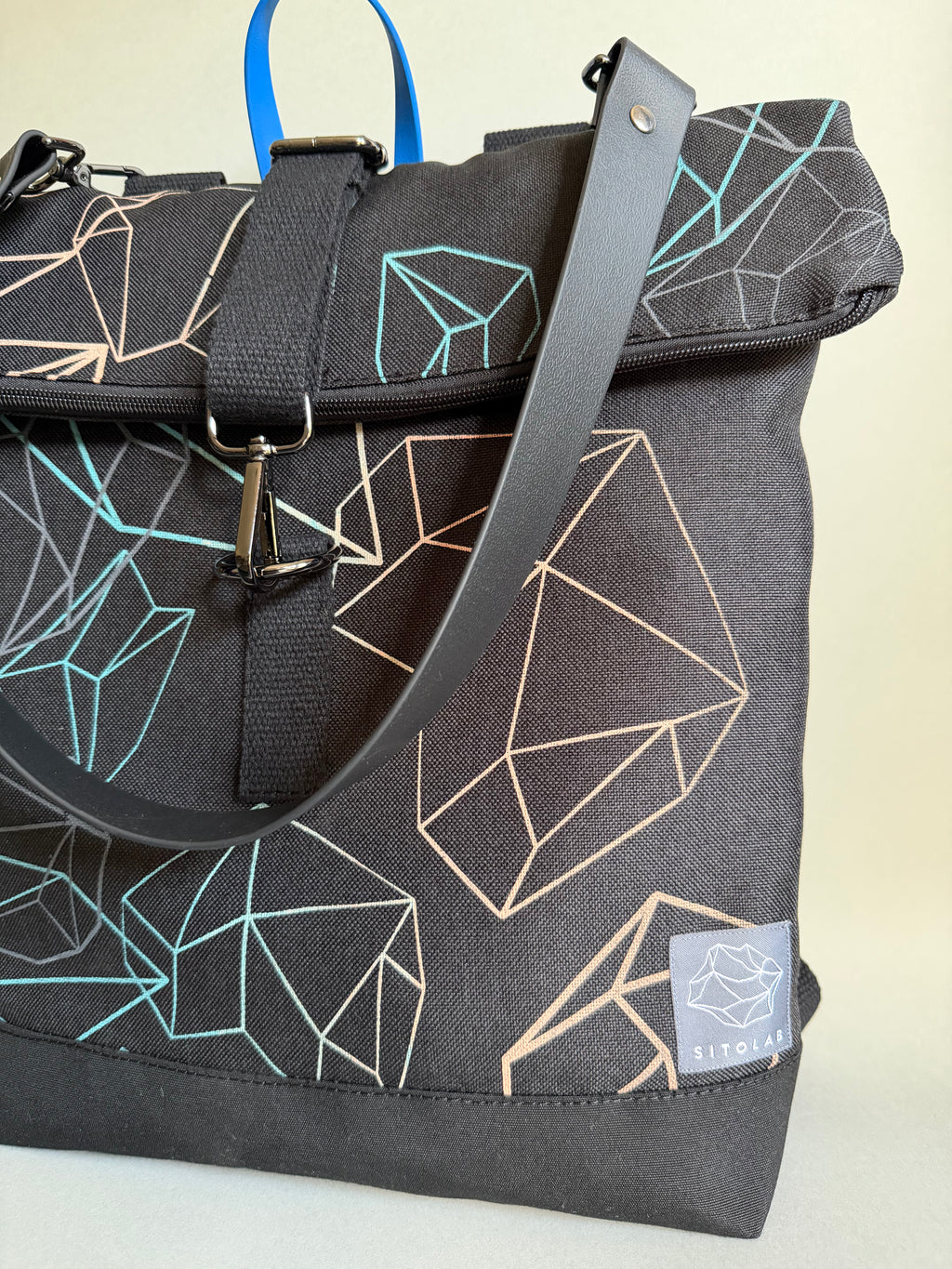 SITOLAB BLACK GEOMETRY BACKPACK