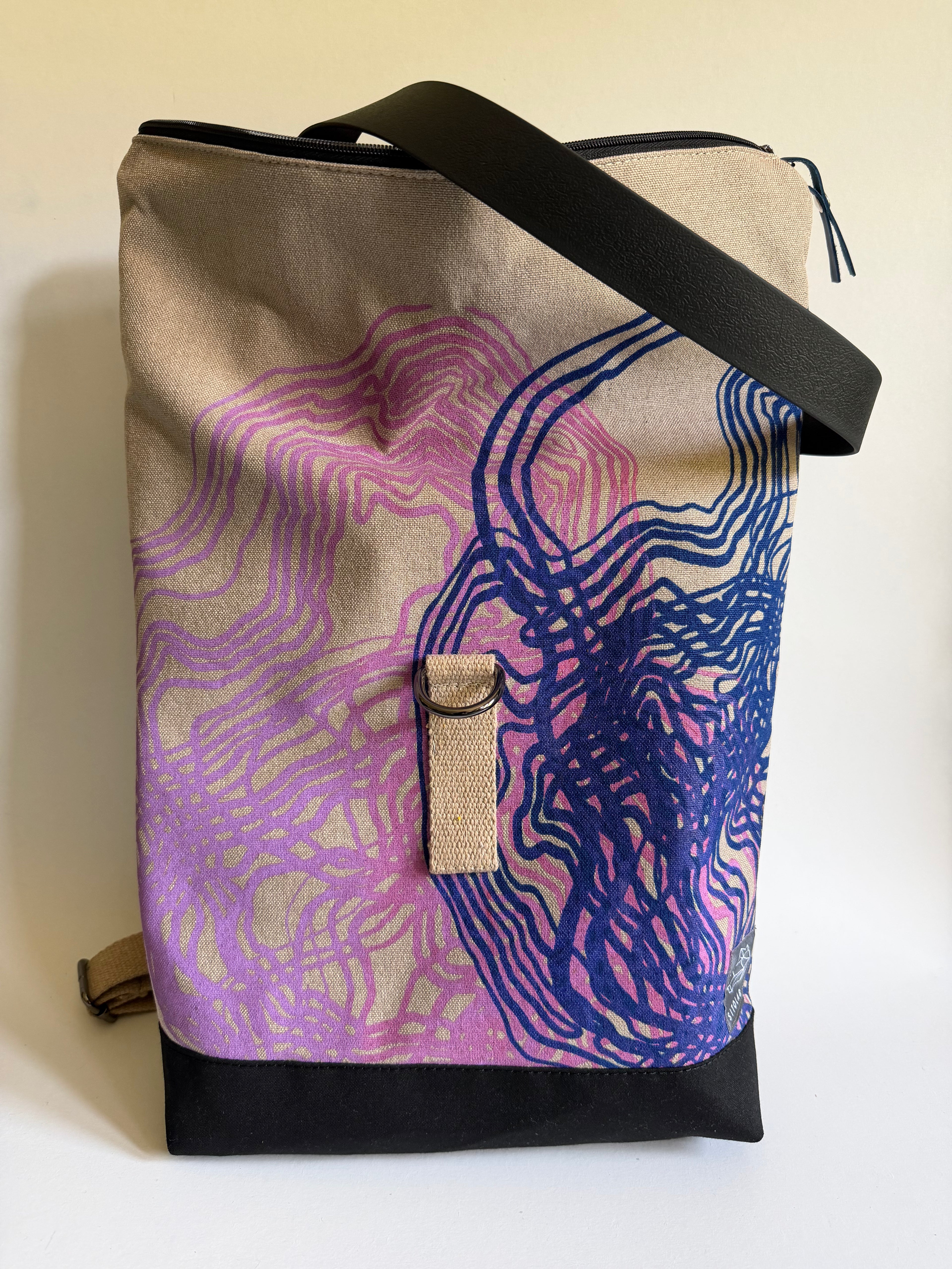SITOLAB BEIGE SWIRL BACKPACK BAG