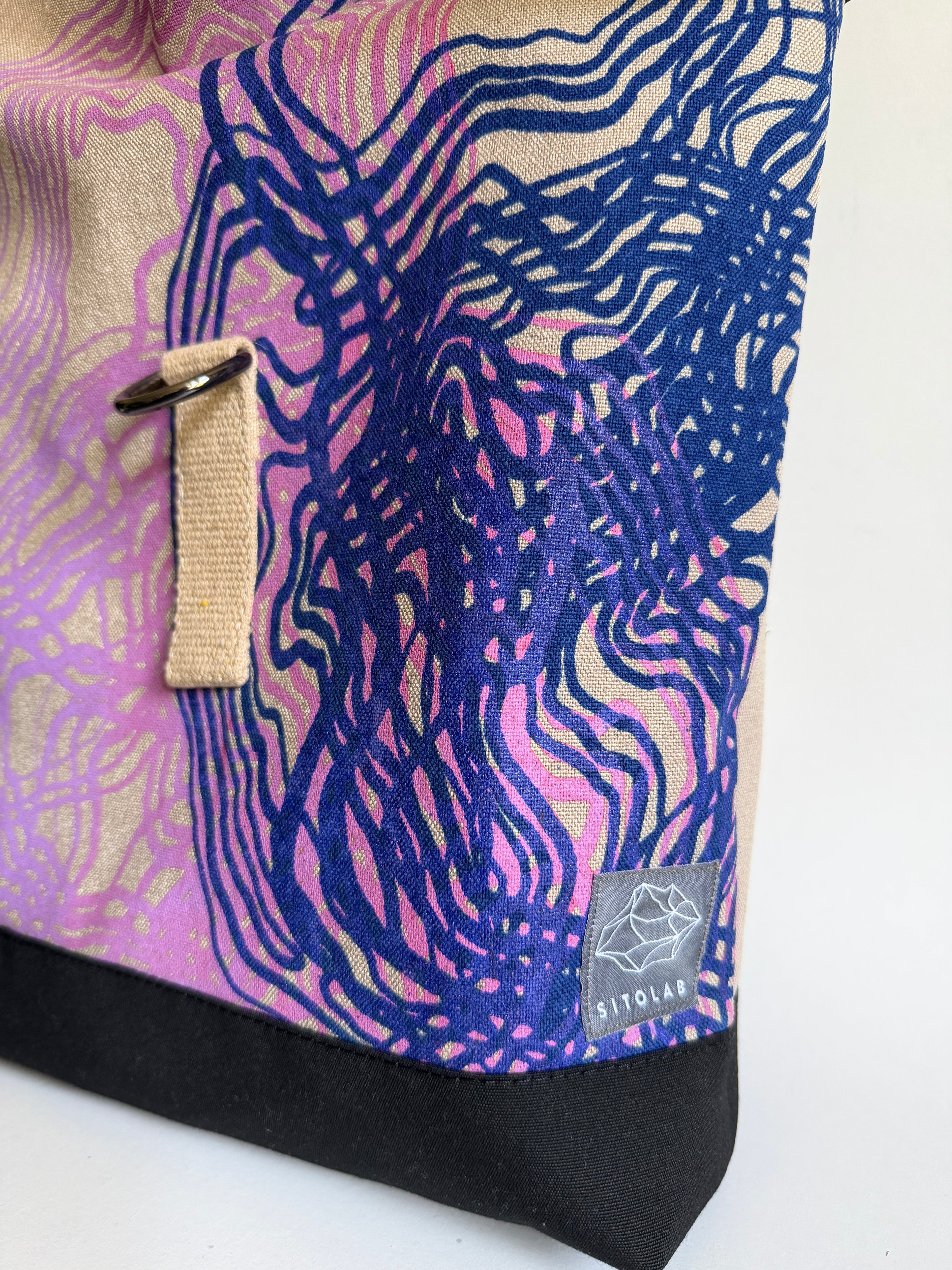 SITOLAB BEIGE SWIRL BACKPACK BAG