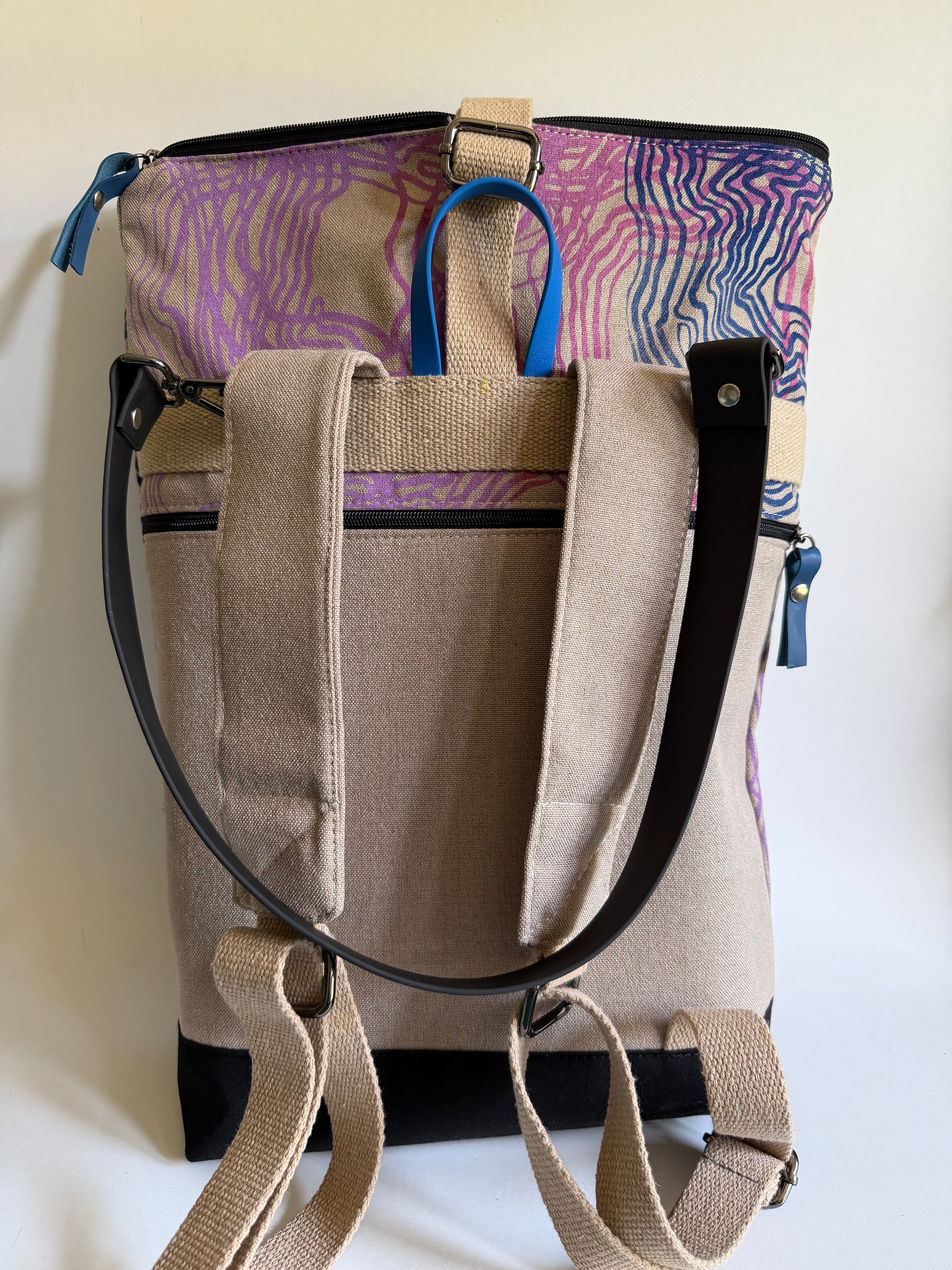 SITOLAB BEIGE SWIRL BACKPACK BAG