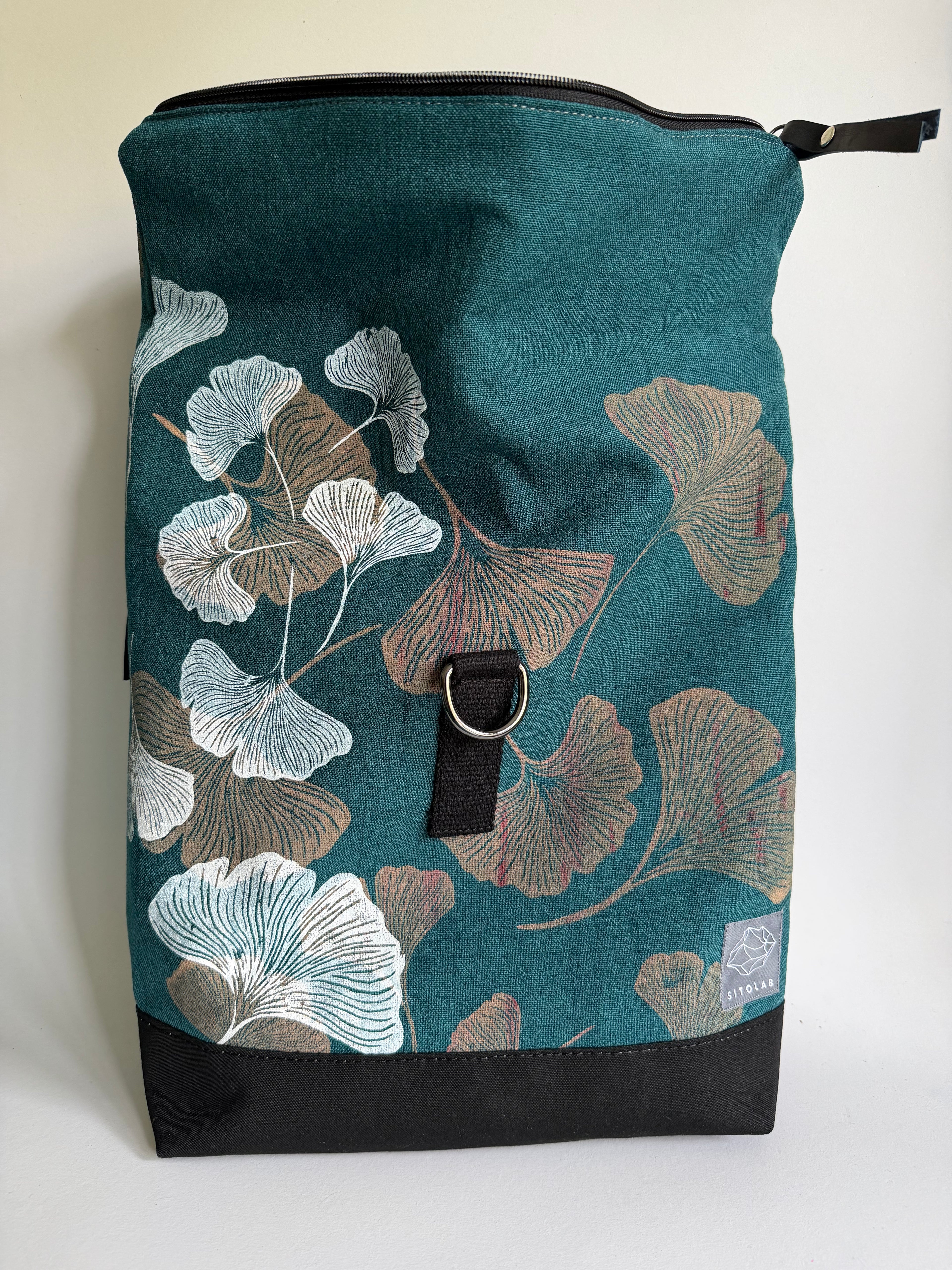 SITOLAB TURQUOISE GREEN GINKO BACKPACK BAG