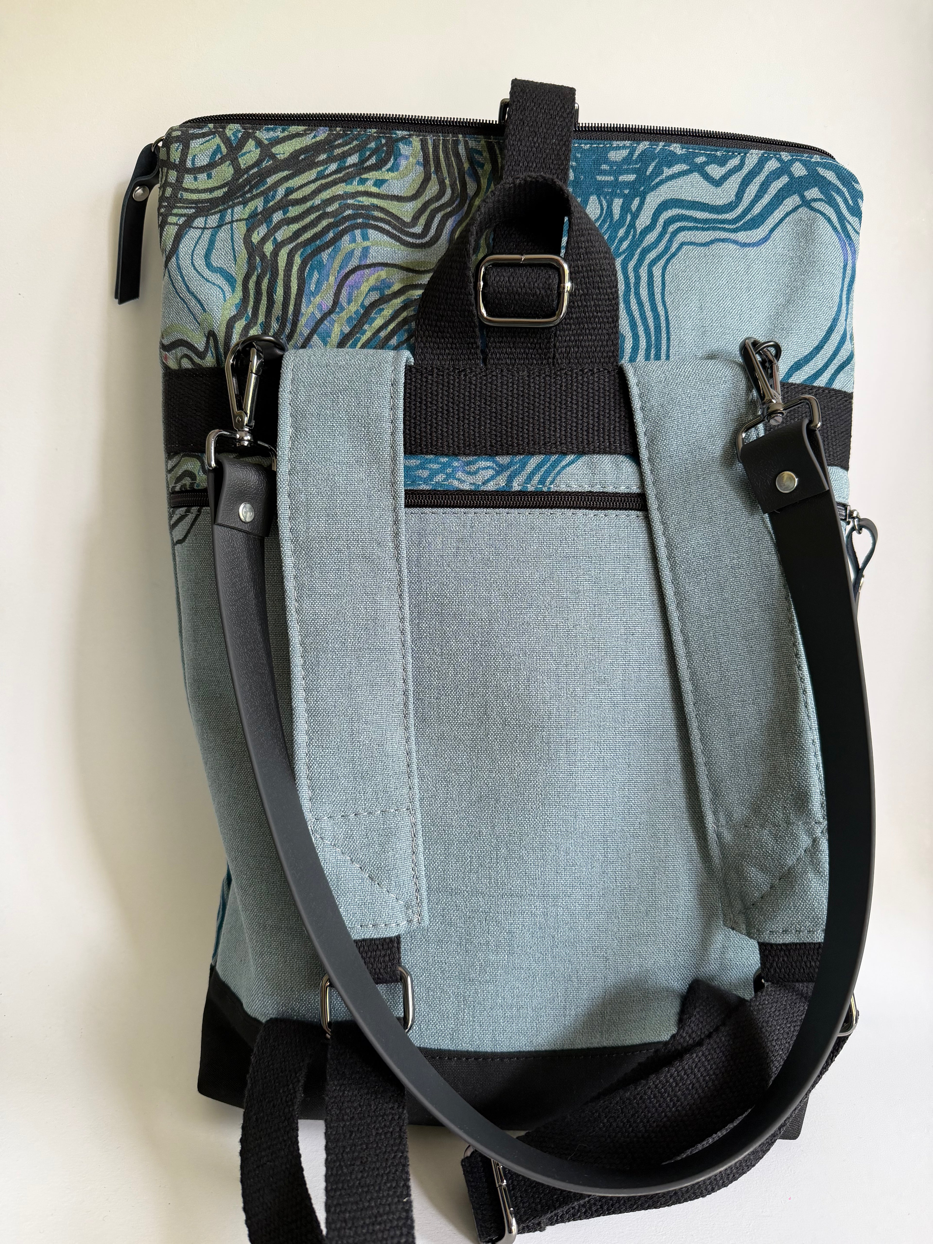 SITOLAB SAGE GREEN SWIRL BACKPACK BAG