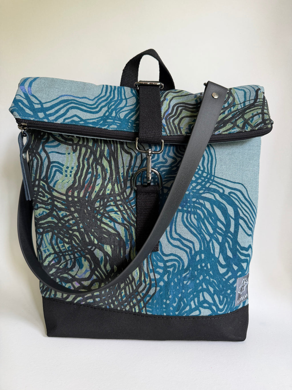 SITOLAB SAGE GREEN SWIRL BACKPACK BAG