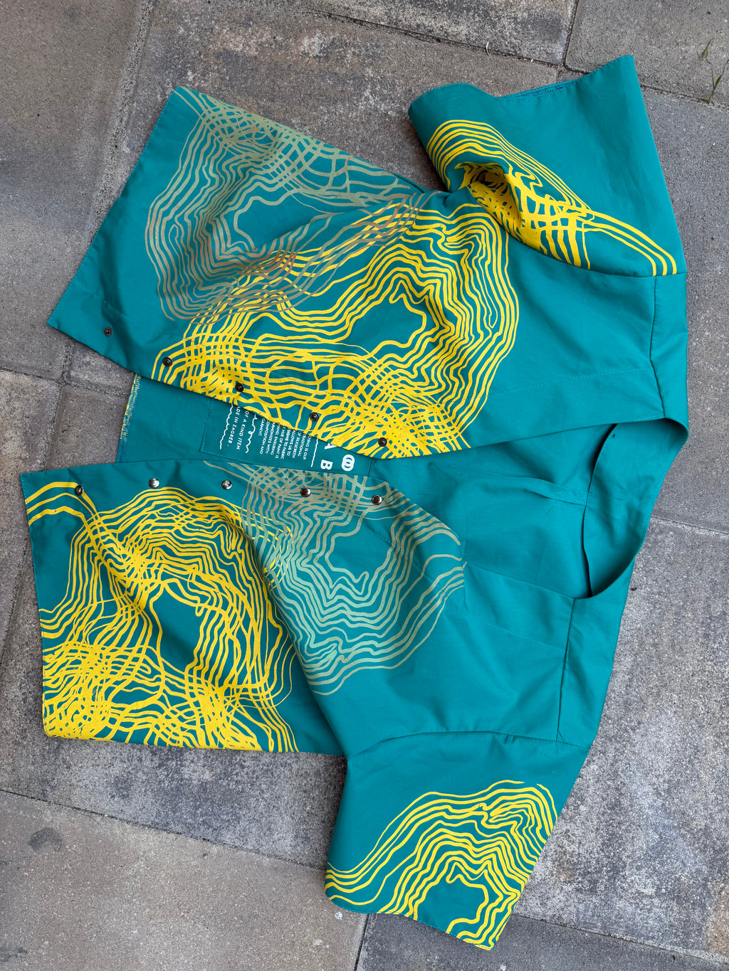 SITOLAB TURQUOISE SWIRL MINI SHIRT
