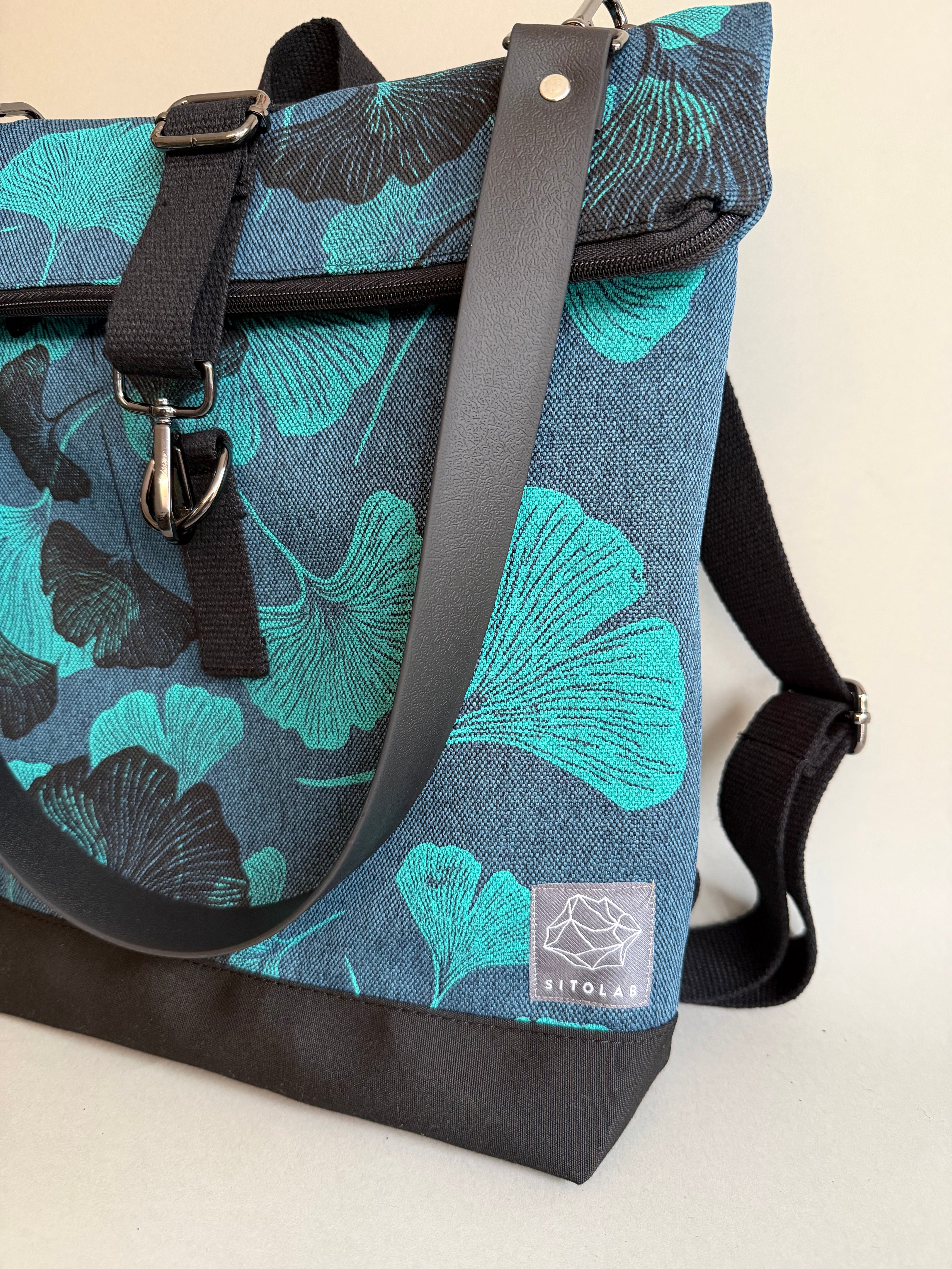 SITOLAB BLUE BLACK&GREEN GINKO BACKPACK