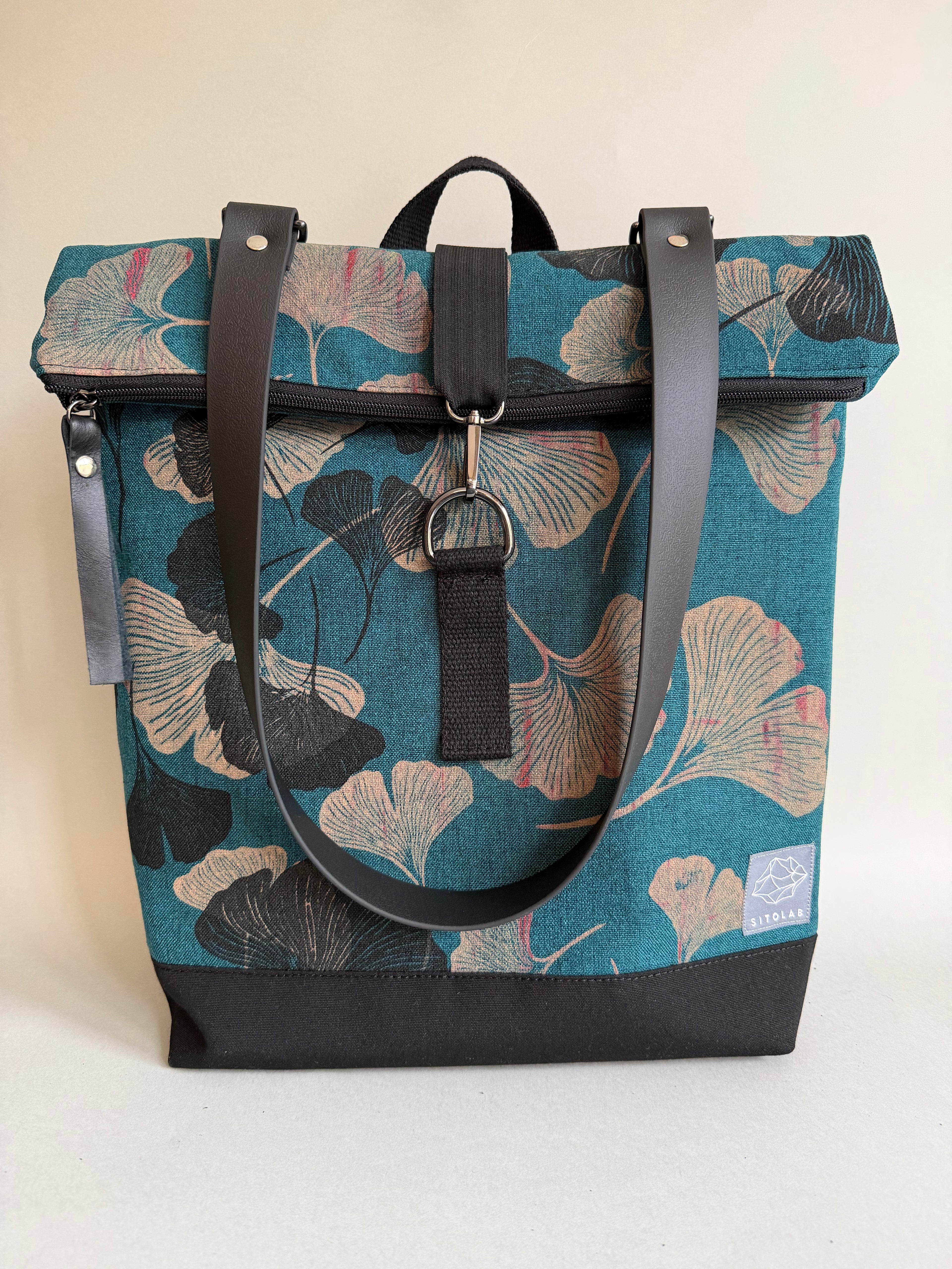 SITOLAB TURQUOISE GREEN GINKO BACKPACK BAG