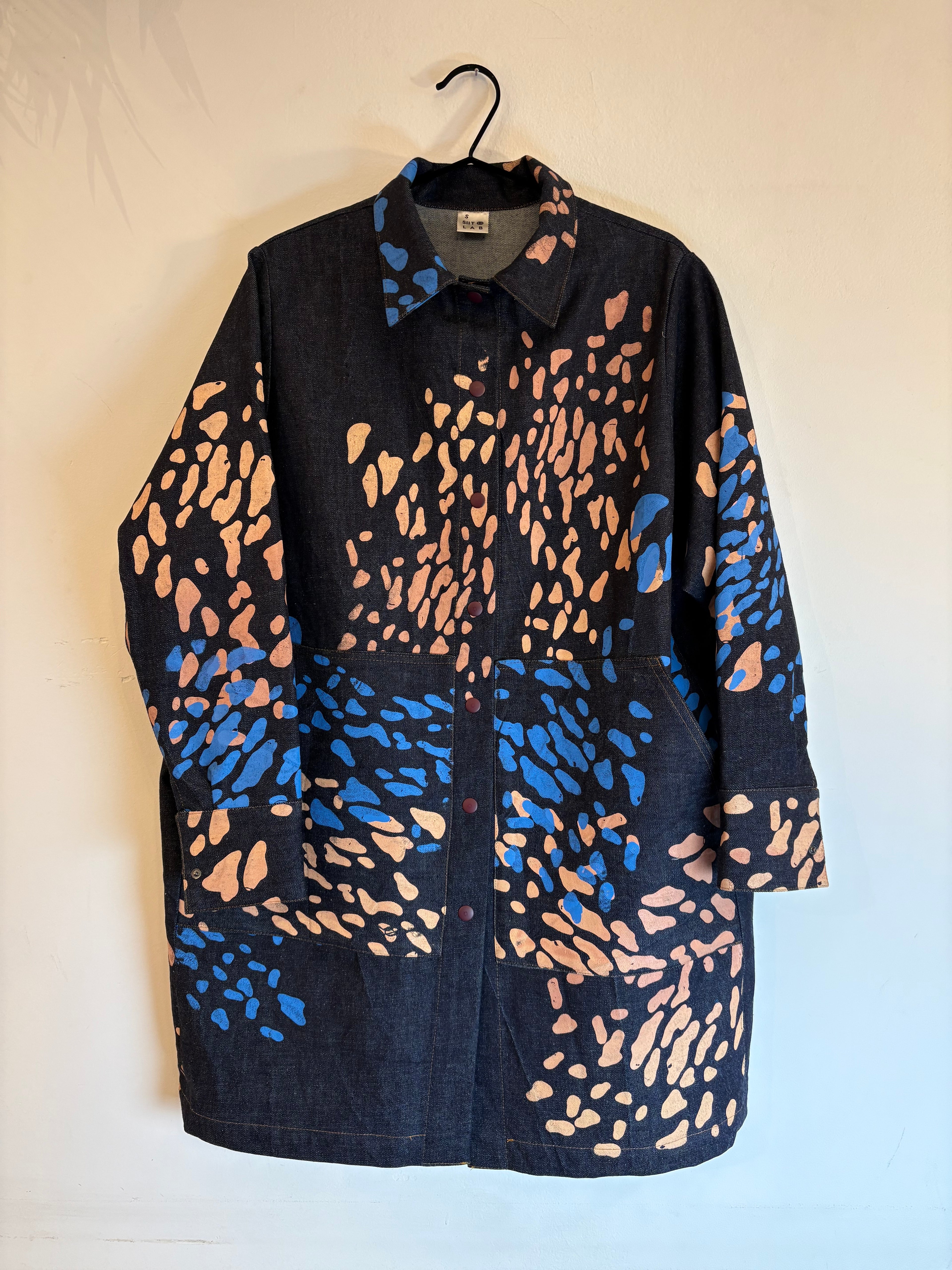 SITOLAB DENIM JACKET WITH FRECKLE PRINT