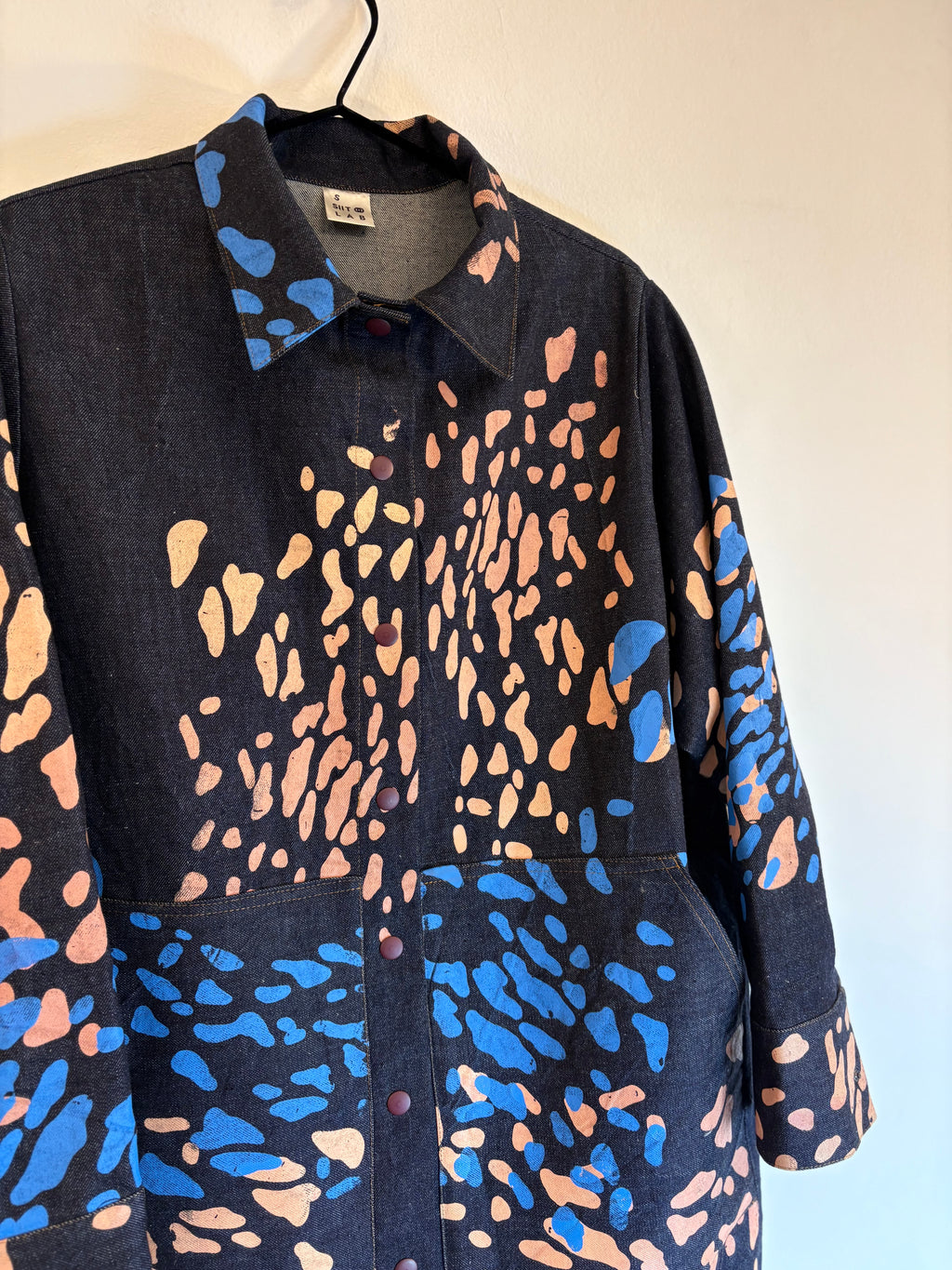 SITOLAB DENIM JACKET WITH FRECKLE PRINT