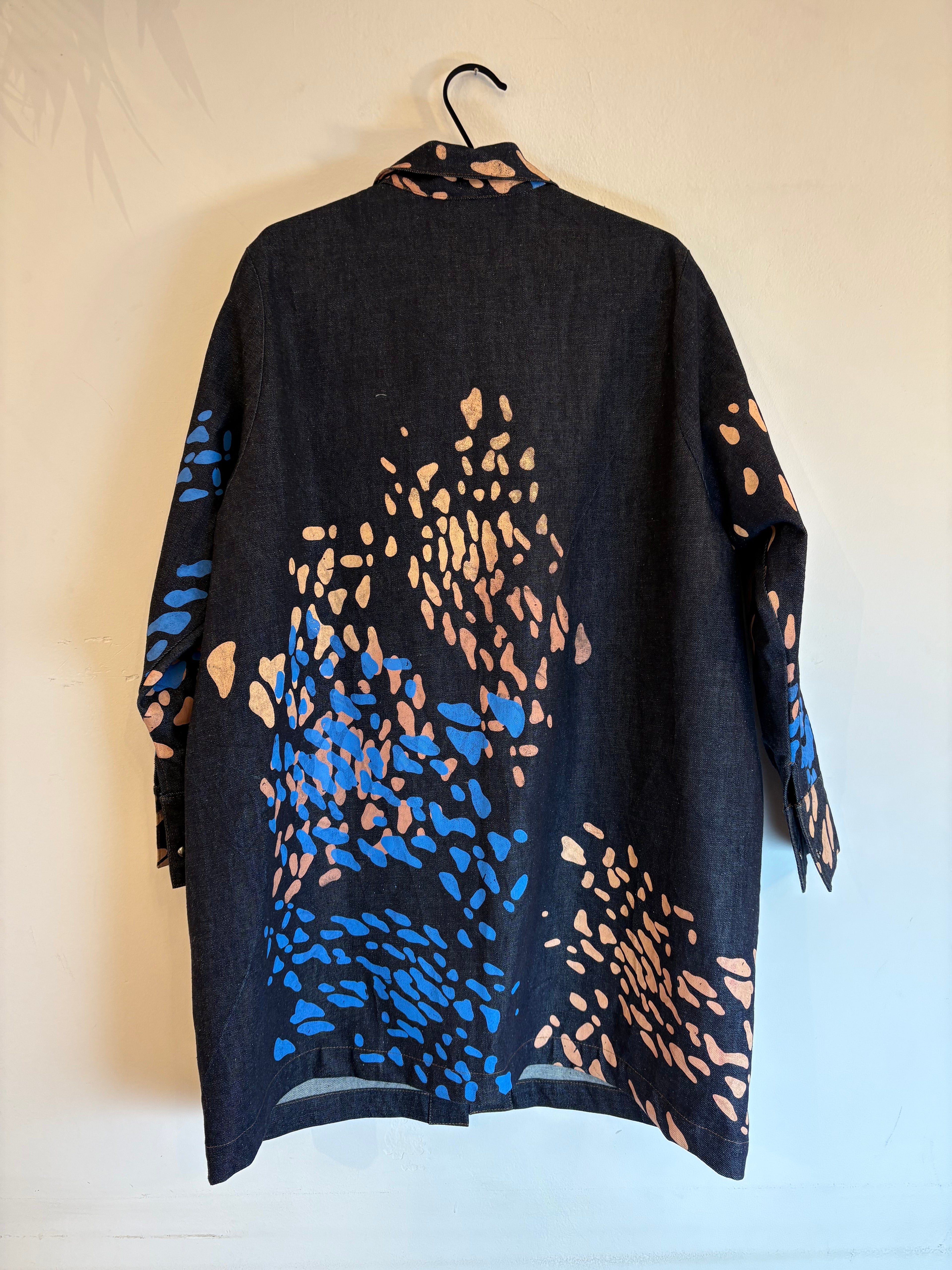 SITOLAB DENIM JACKET WITH FRECKLE PRINT