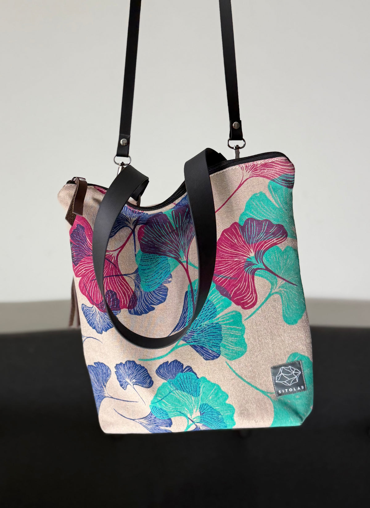SITOLAB SQUARE BEIGE GINKO BAG