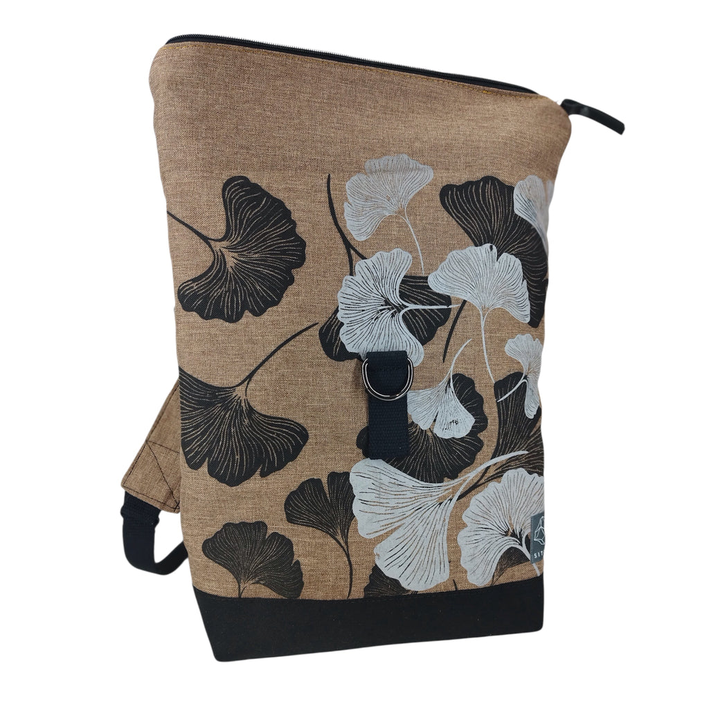 SITOLAB BEIGE B&W GINKO BACKPACK