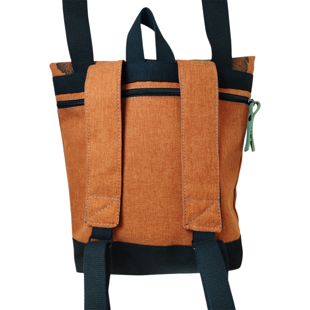 SITOLAB TANGERINE  BLACK&GREEN GINKO BACKPACK