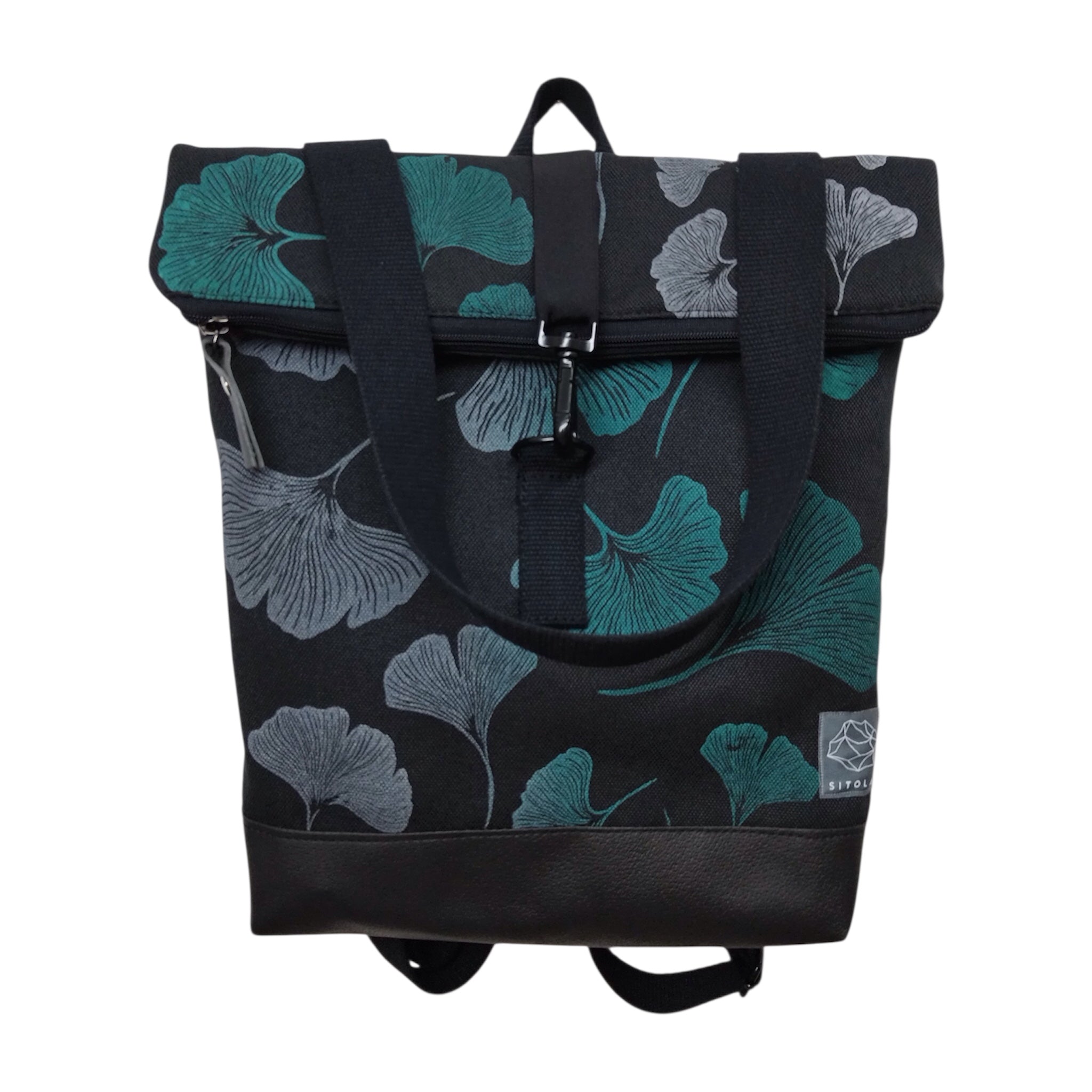 SITOLAB BLACK GREEN&GRAY GRADIENT GINKO BACKPACK